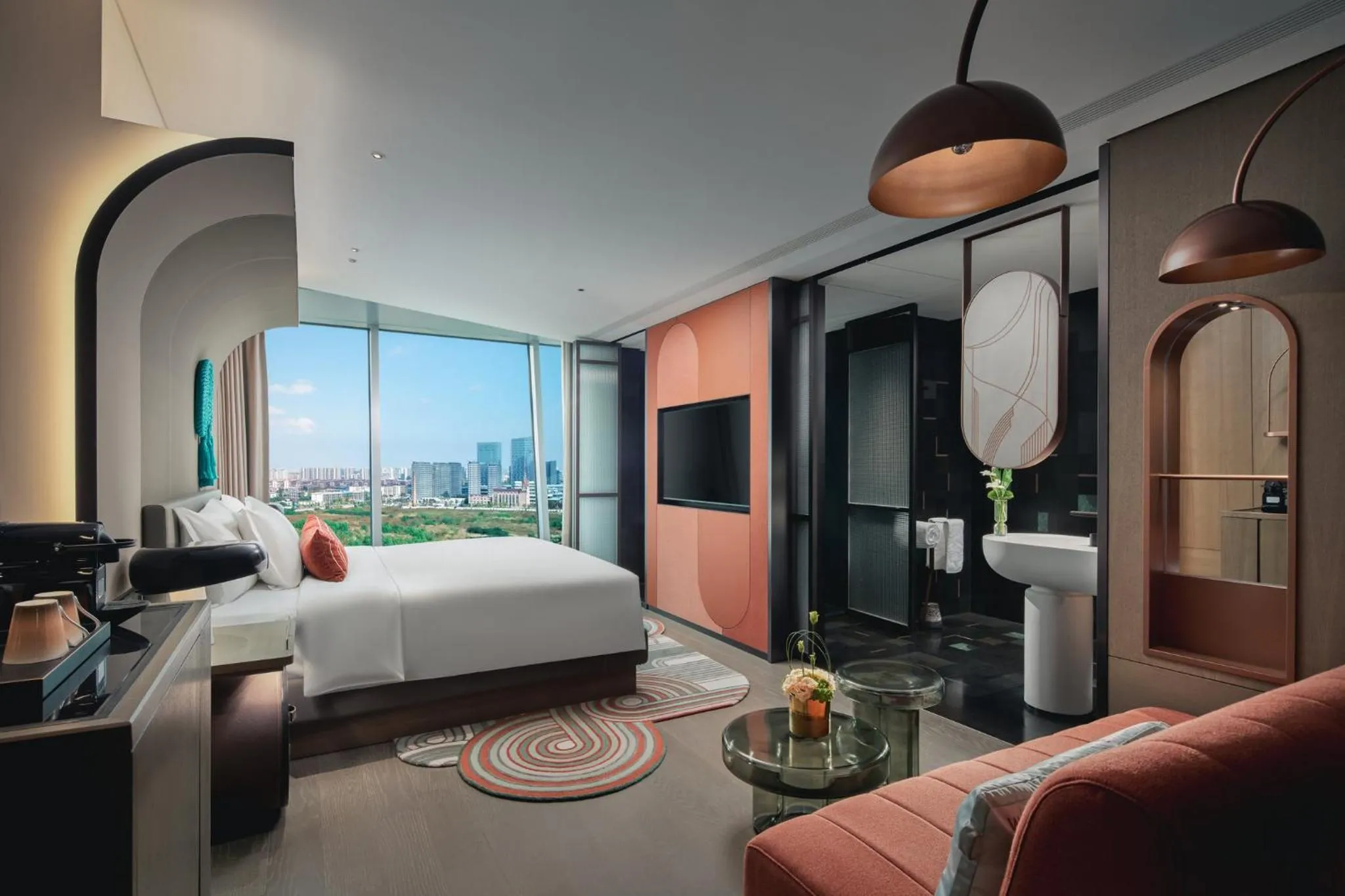 Standard King Room with City View in Hotel Indigo Ningbo Riverside by IHG