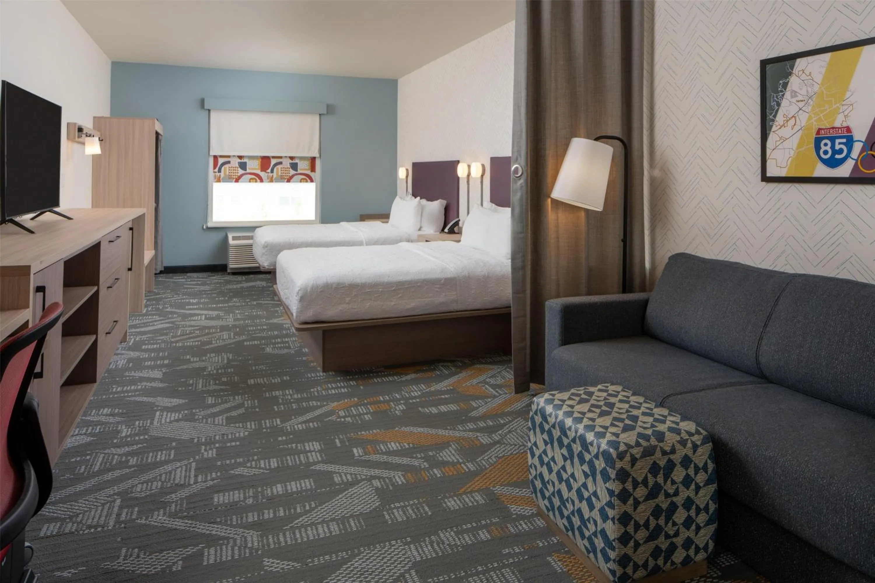 Studio Suite with Two Queen Beds - Hearing Access in Home2 Suites By Hilton West Lafayette