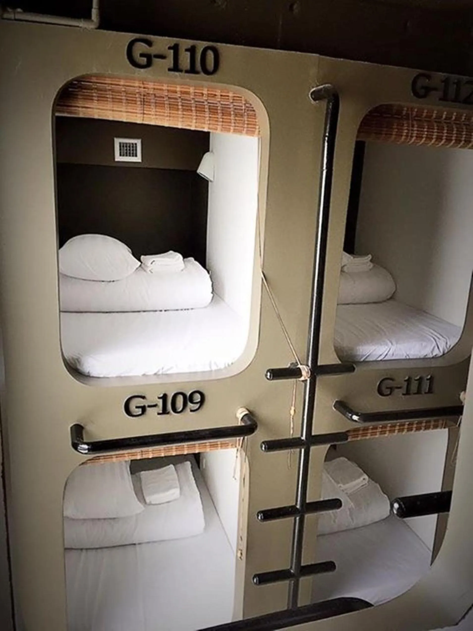 Capsule in Male Dormitory Room in Capsule Hostel Chiangkhan
