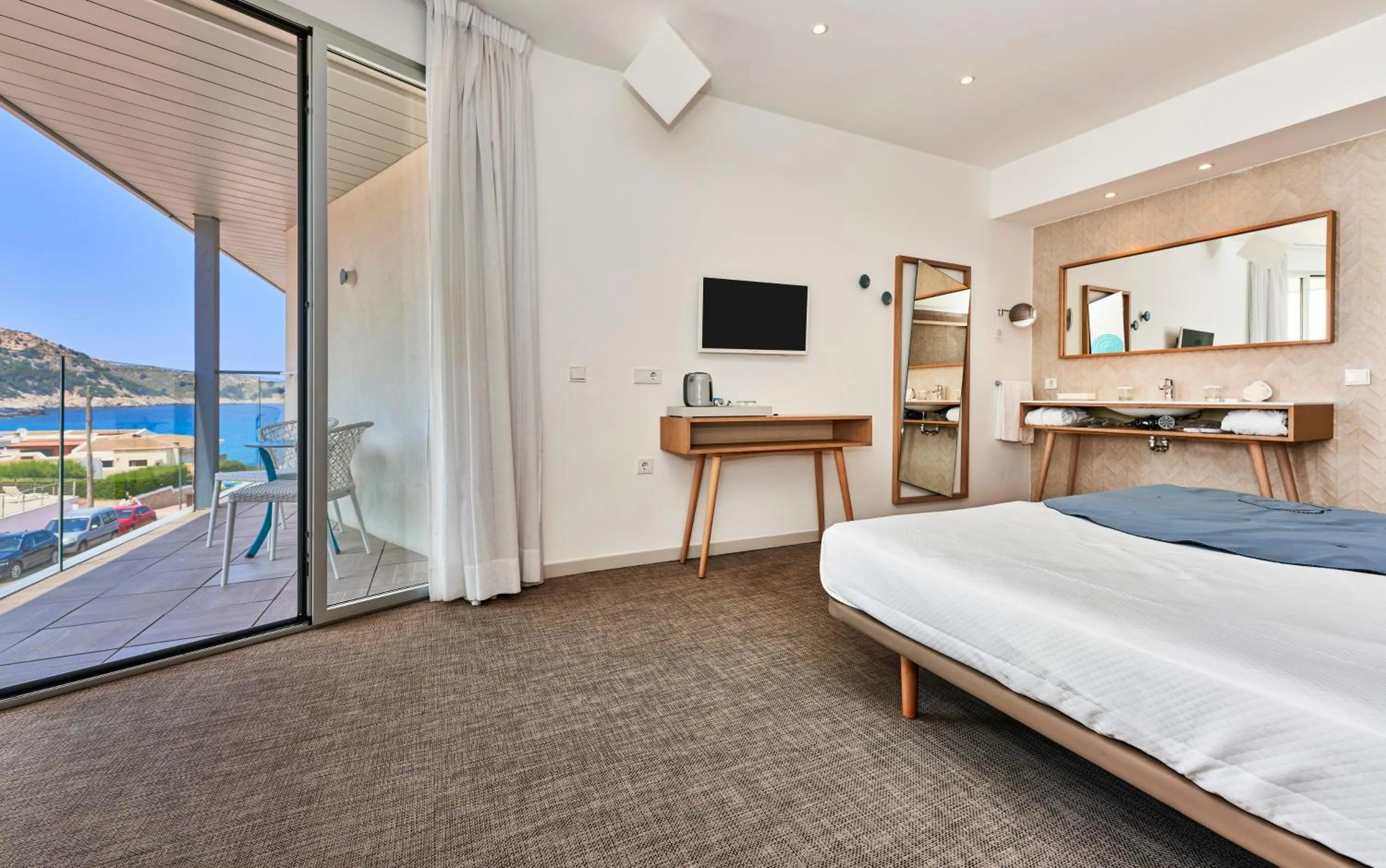 Double or Twin Room with Partial Sea View in Mar Azul Pur Estil Hotel & Spa - Adults only