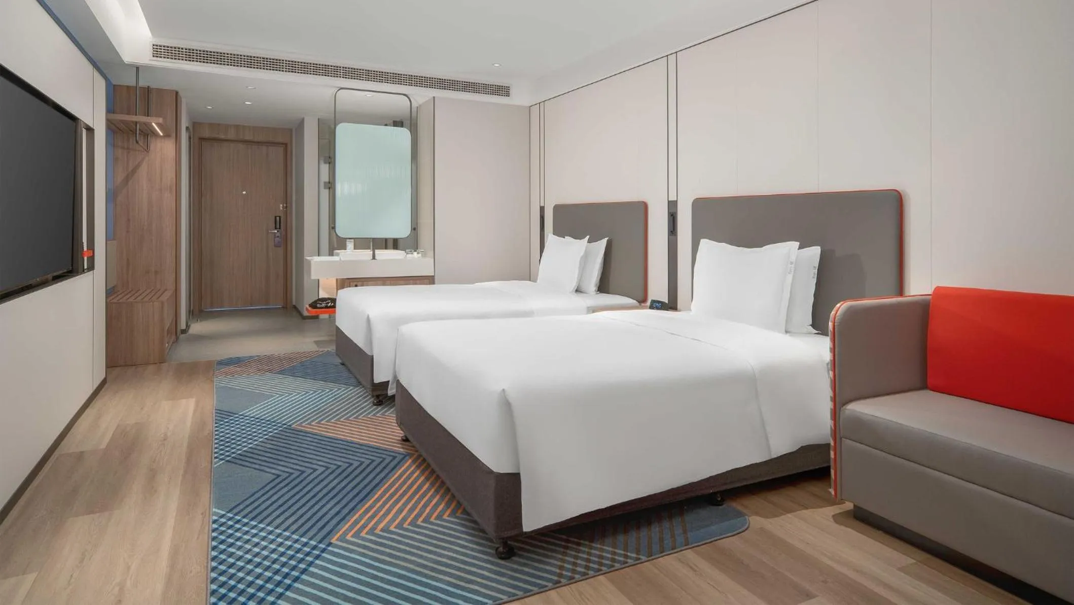 Standard Double Room with Two Double Beds - High Floor in Holiday Inn Express Xi'an Fengdong by IHG