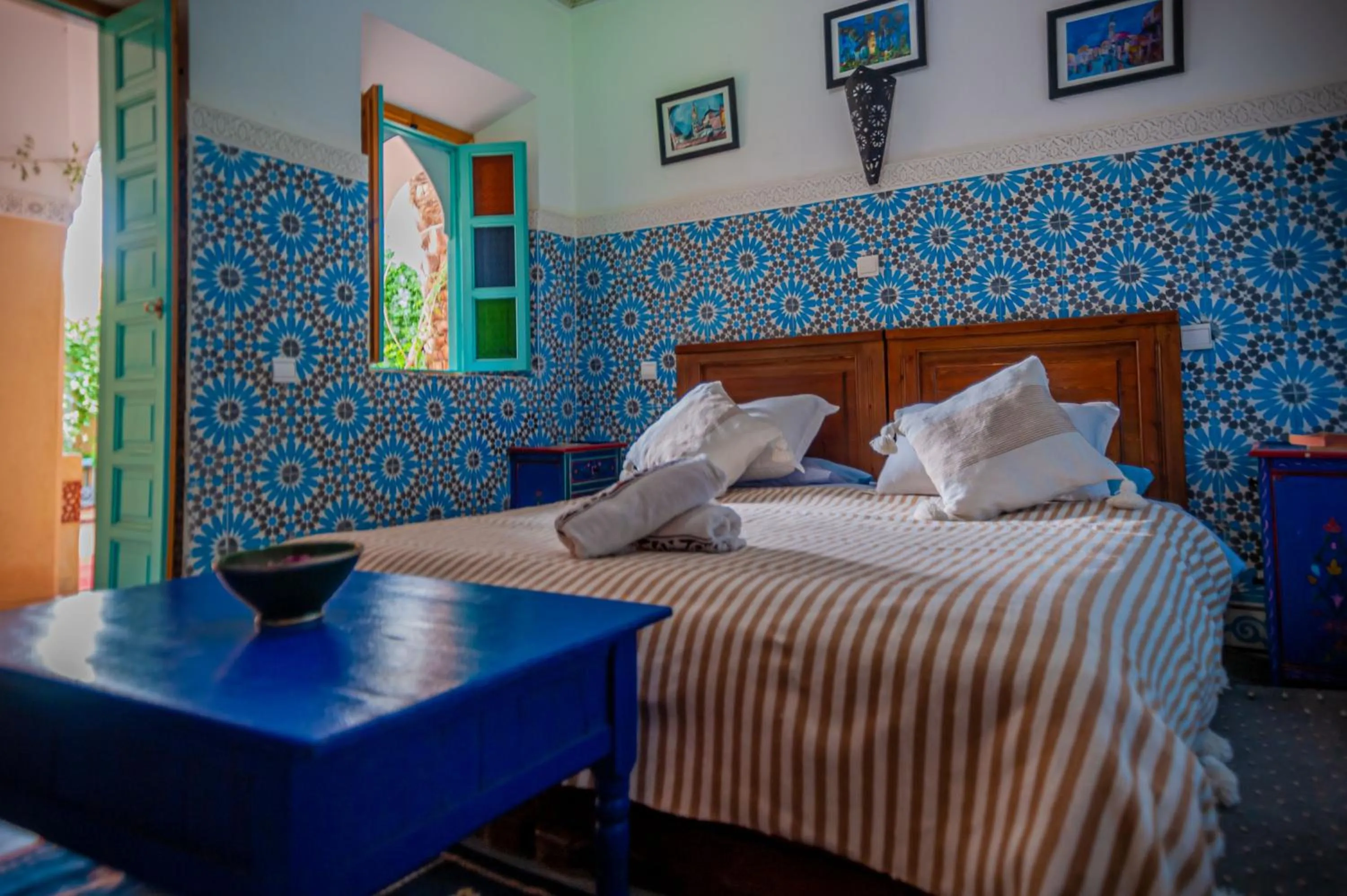 Twin Room with Private External Bathroom in Riad Dar Mamouni