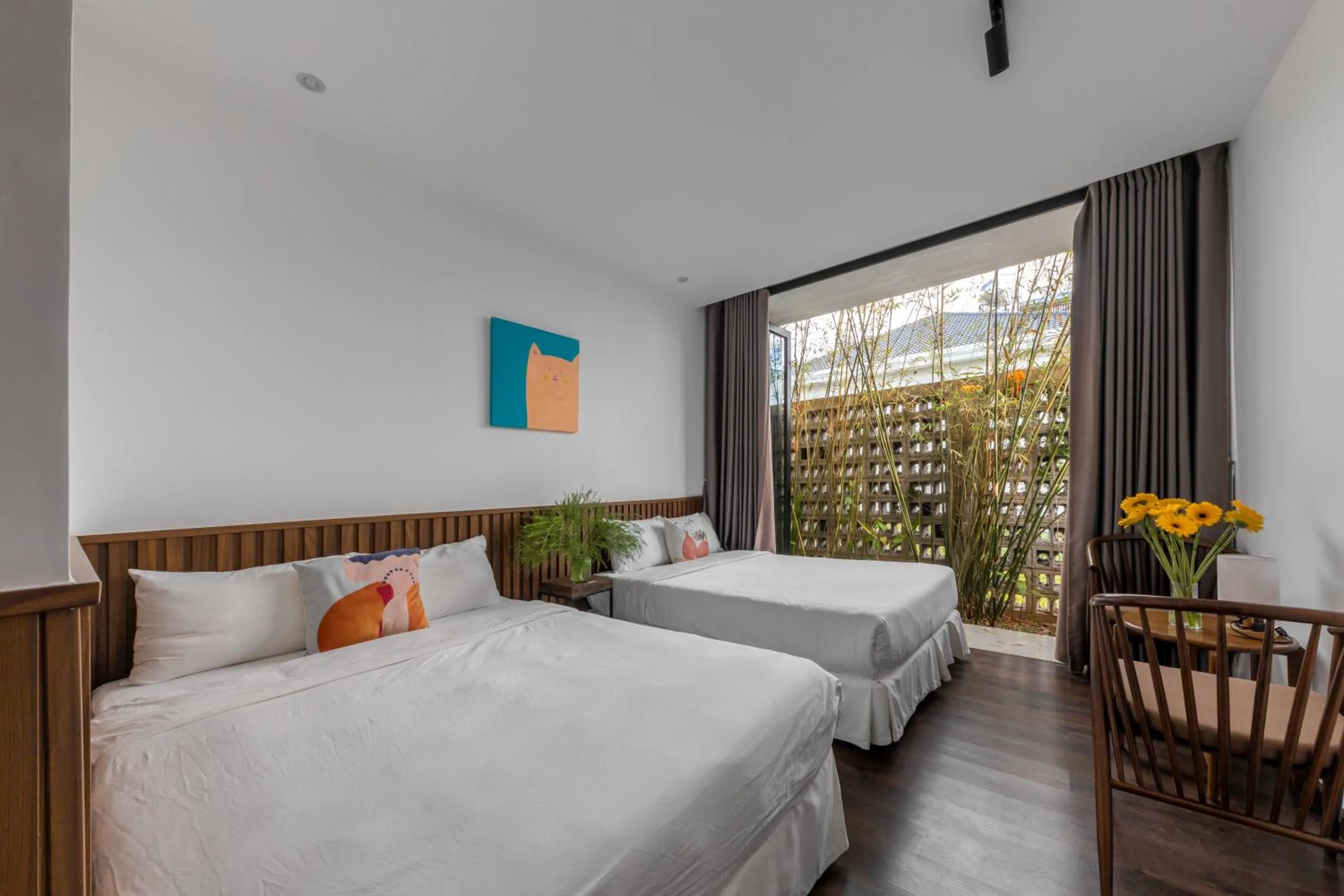 Quadruple Room with Garden View in D'Mai Xanh Boutique Hotel Da Lat