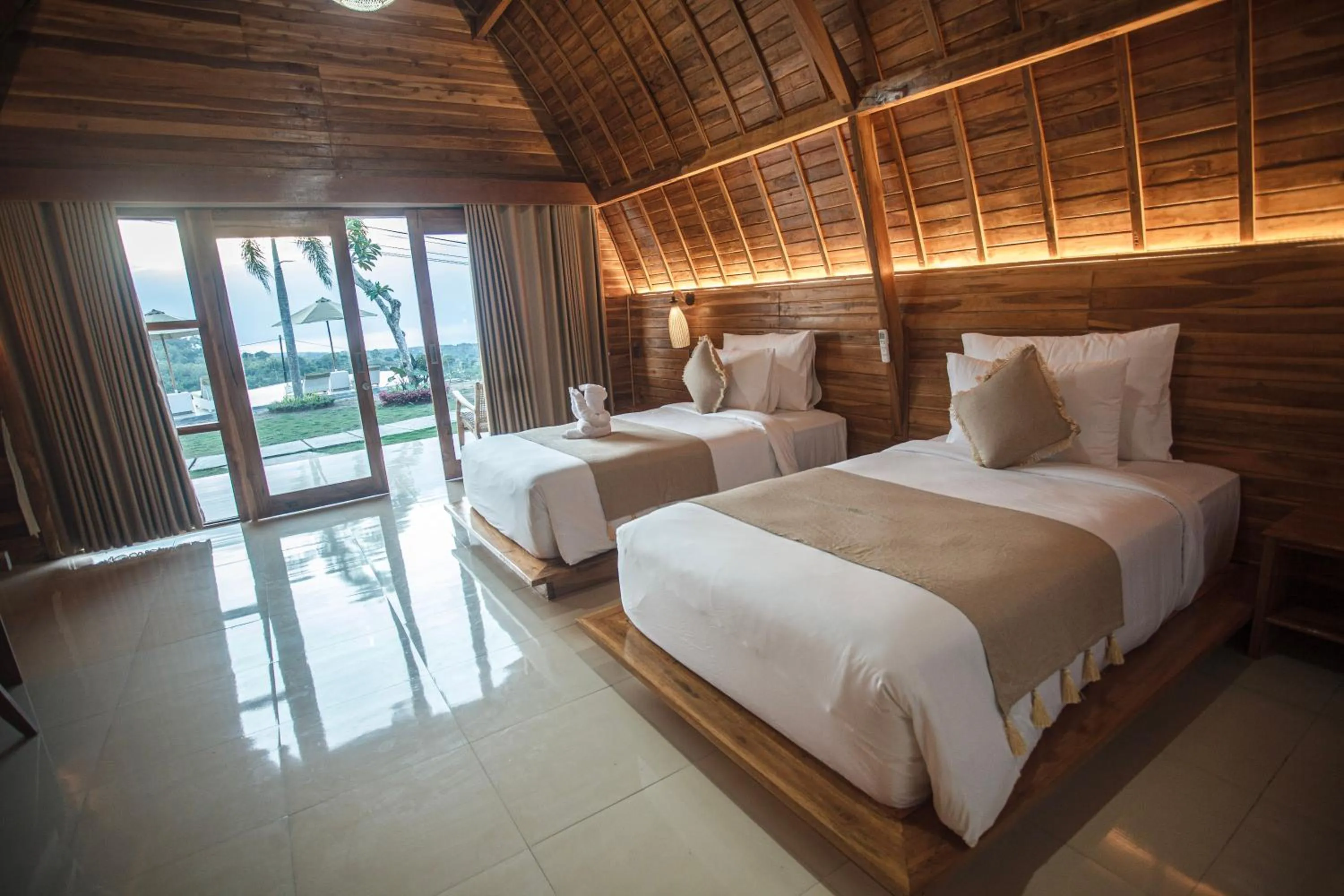 Deluxe Twin Room with Sea View in Samplangan Penida Resort