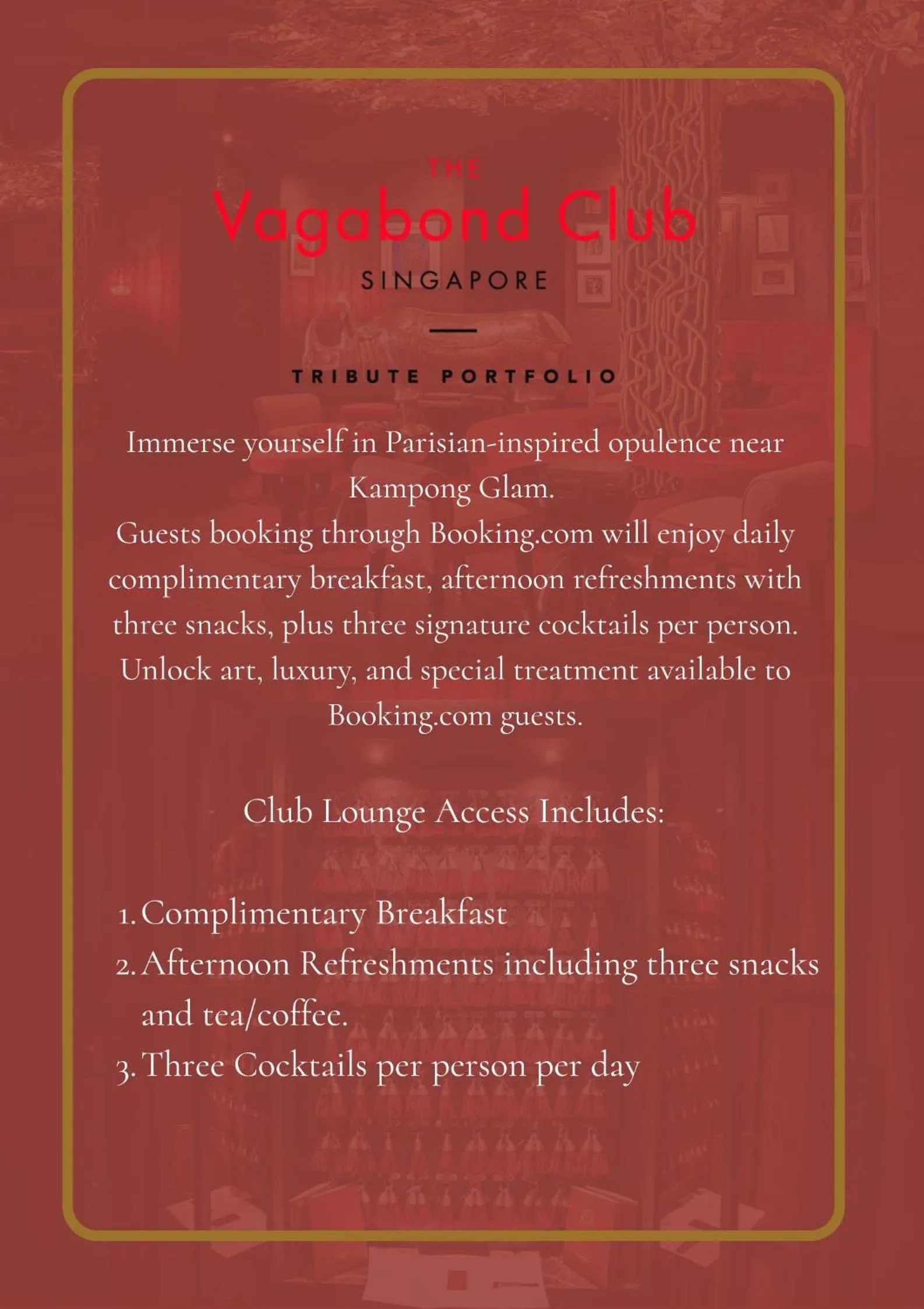 Deluxe Executive, Club Lounge Access, Evening Cocktails, Appetizers, Guest Room, 1 King in The Vagabond Club, a Tribute Portfolio Hotel Singapore