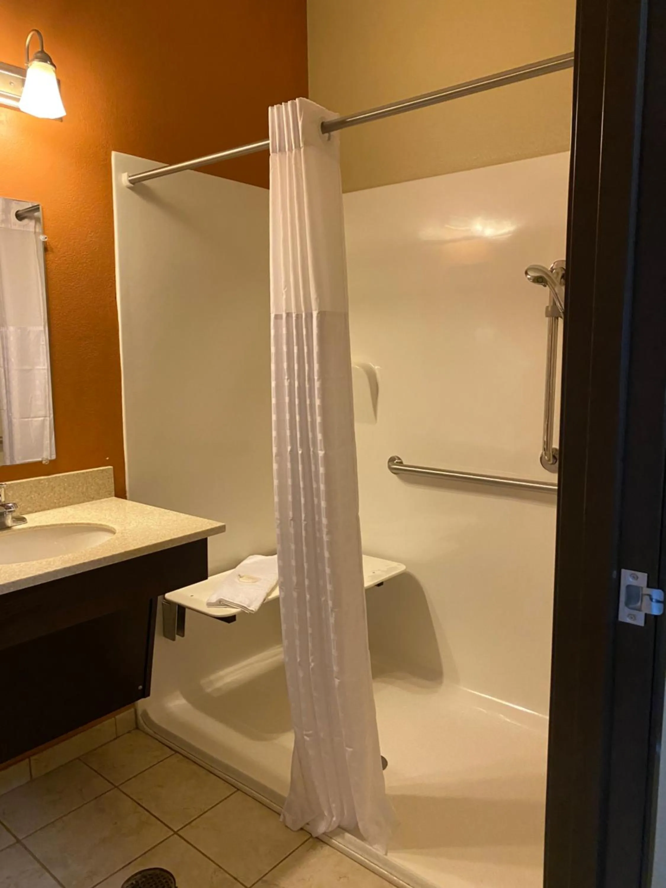 Efficiency Queen Room with Two Queen Beds and Roll In Shower - Accessible/Non-Smoking in Suburban Studios Washington, PA