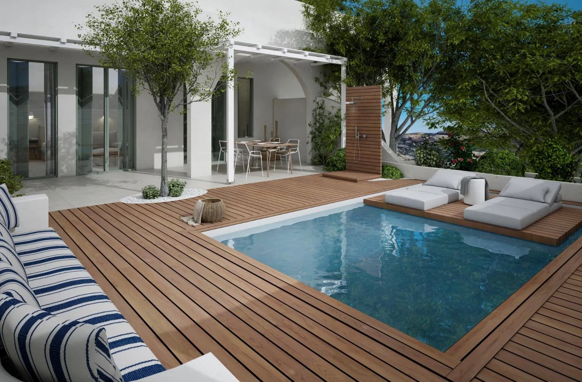 Master Suite Garden View with Private Pool in Kedros Villas