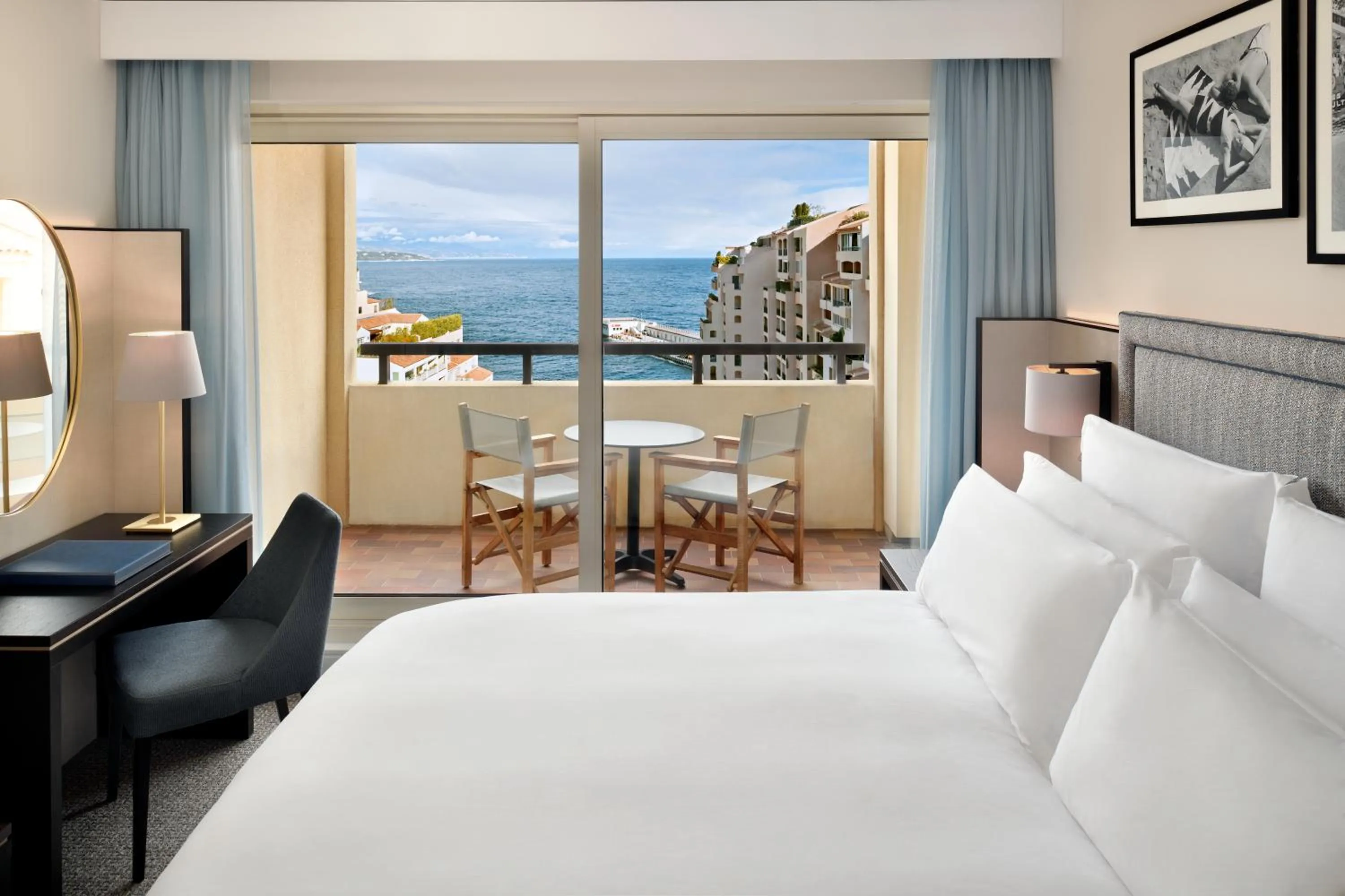 Deluxe Double Room with Terrace and Sea View in Columbus Hotel Monte-Carlo, Curio Collection by Hilton