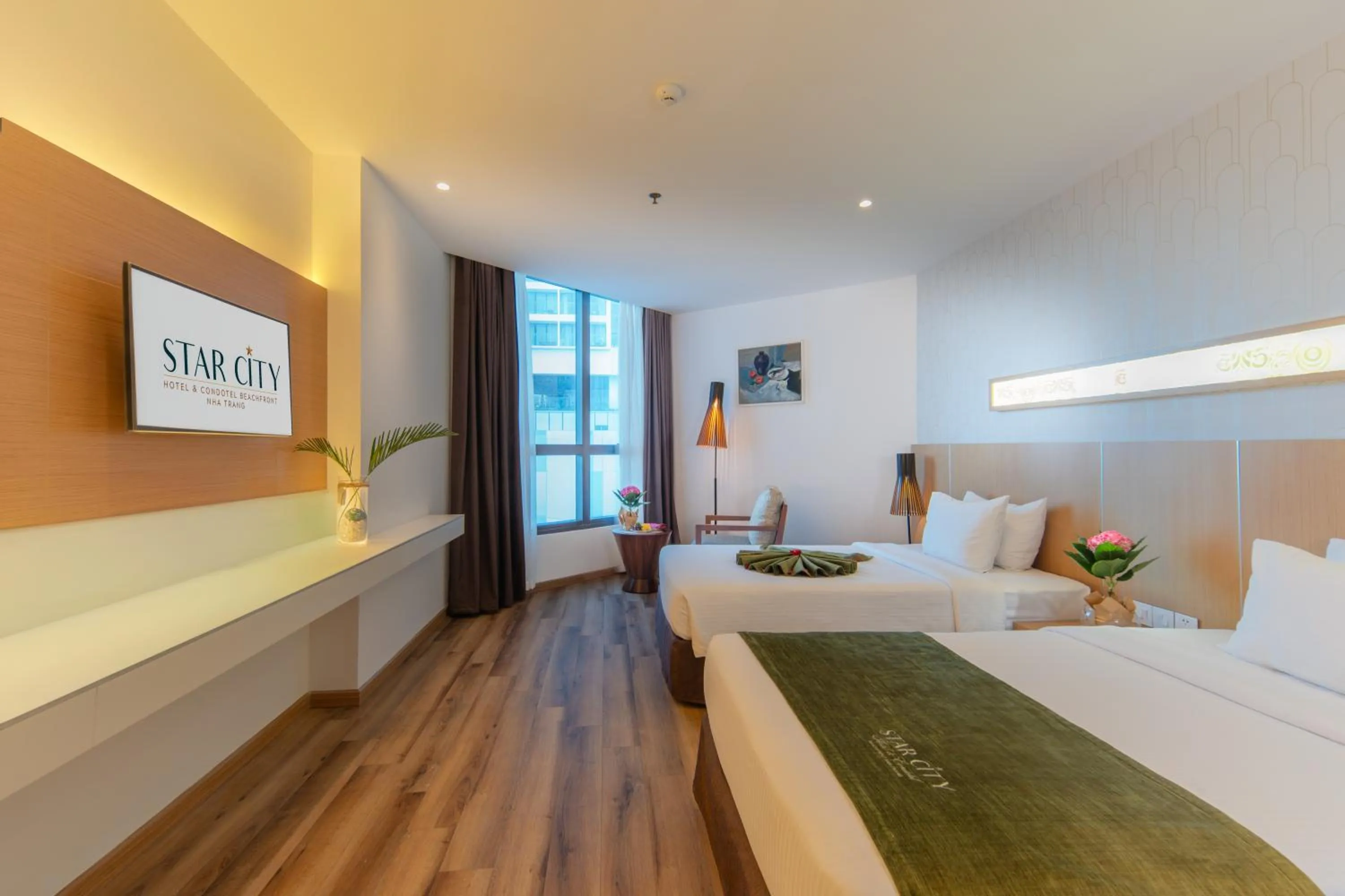 Deluxe Twin Room with Sea View in Starcity Hotel & Condotel Beachfront Nha Trang