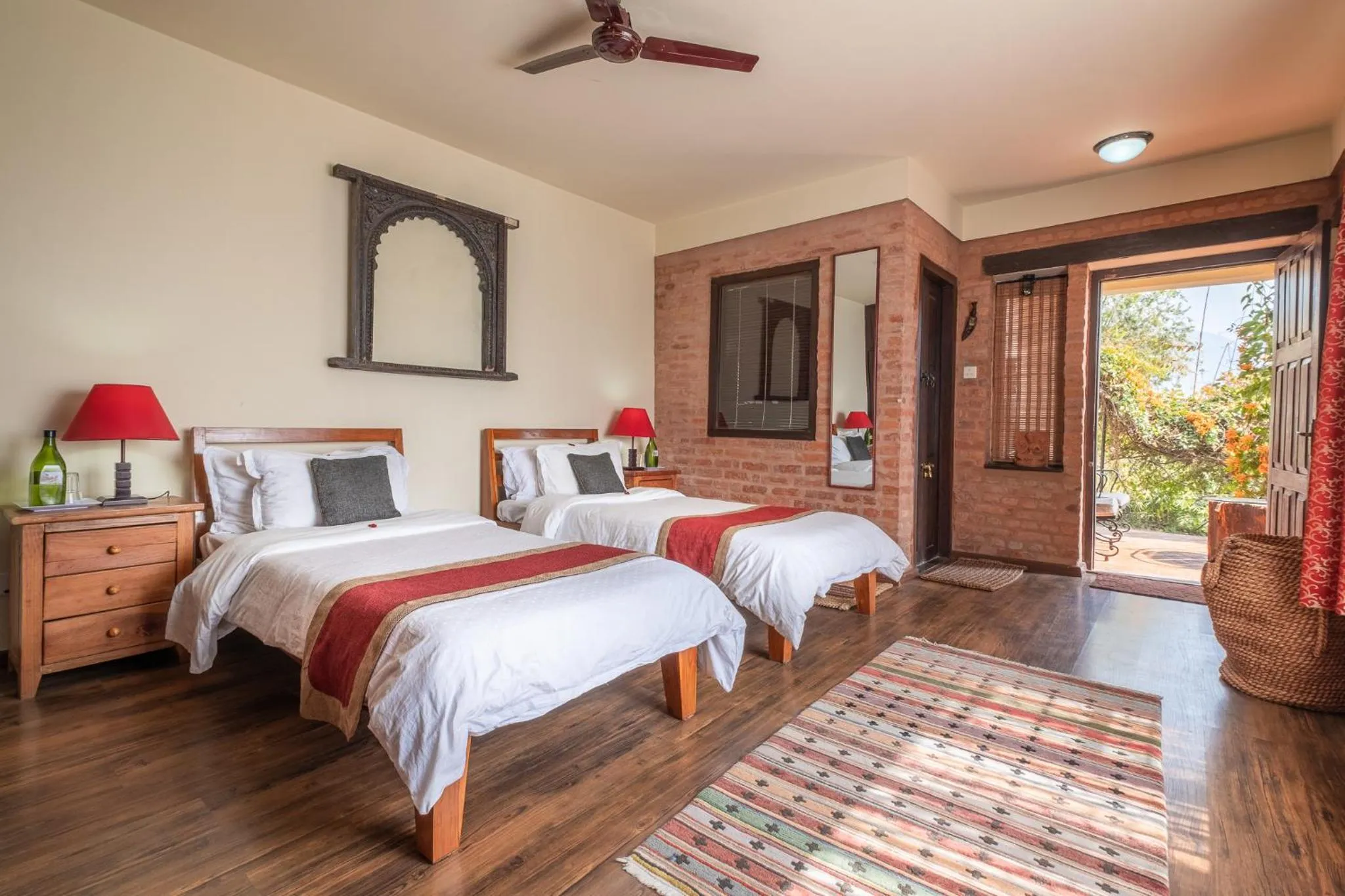 Deluxe Double or Twin Room with Balcony in Shivapuri Heights Cottage