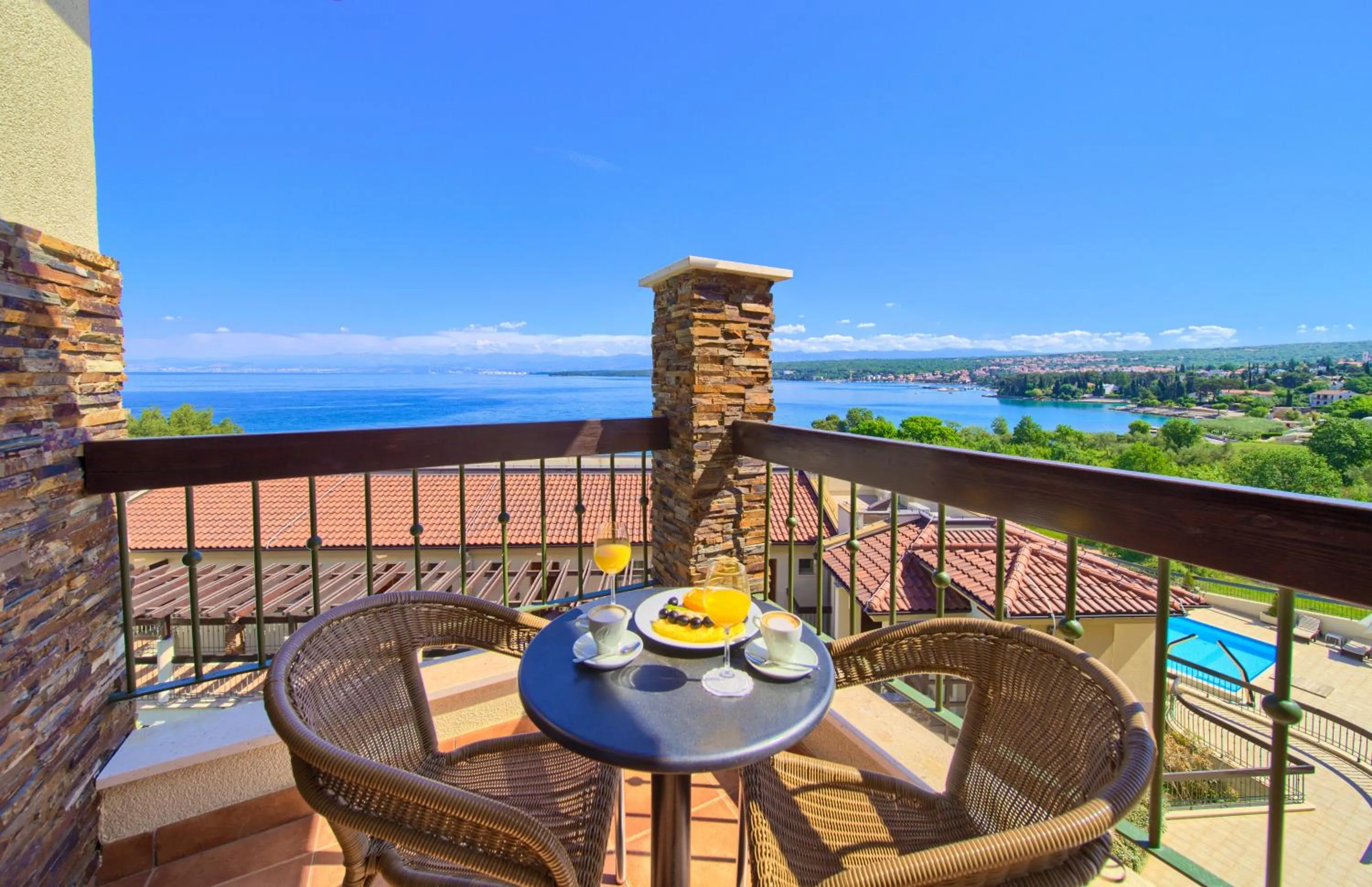 Premium Family Suite with Balcony and Sea View in Blue Waves Resort