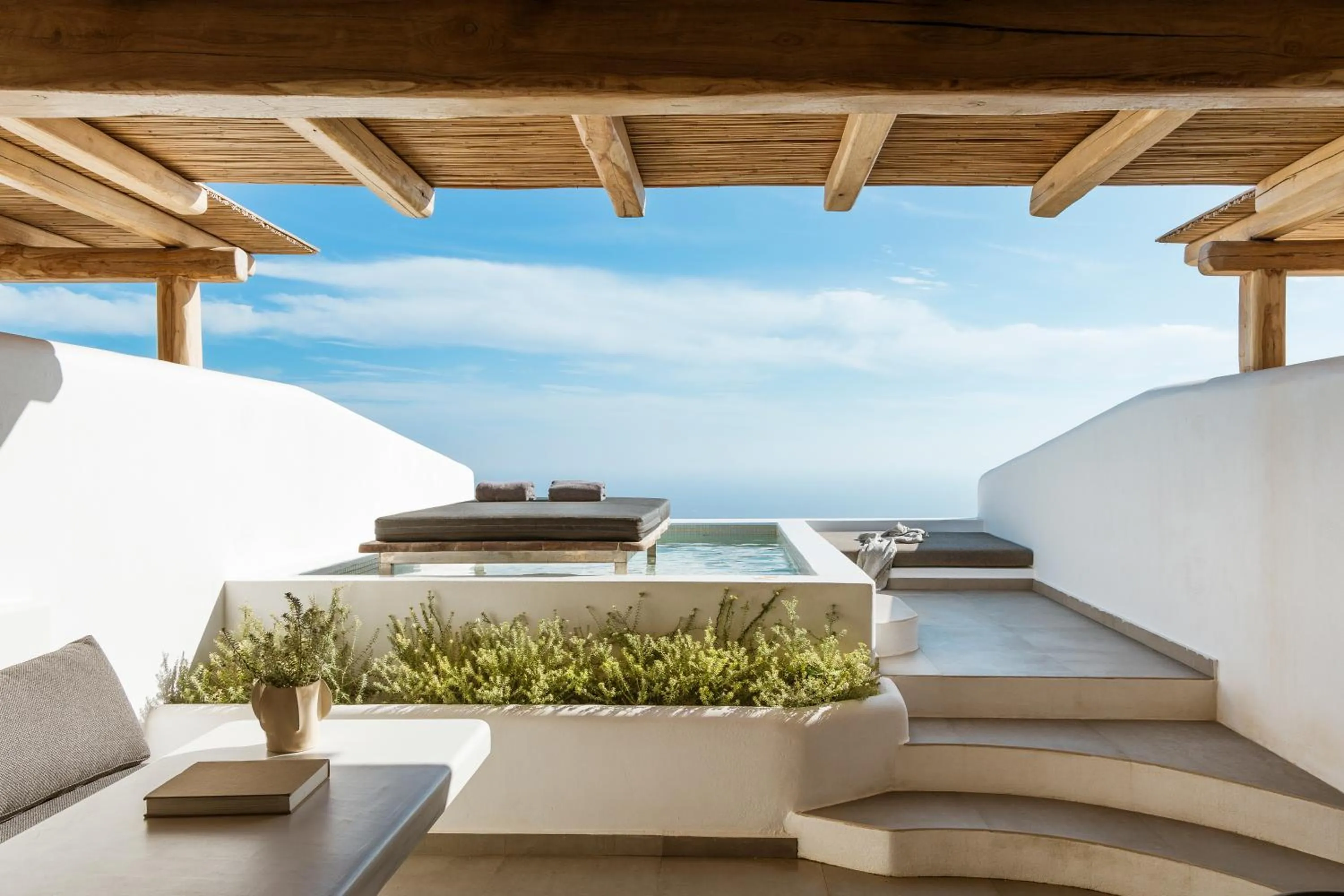 Superior Suite with Sea View and Heated Plunge Pool  in NĒRO Suites by NOMÉE Hospitality Group