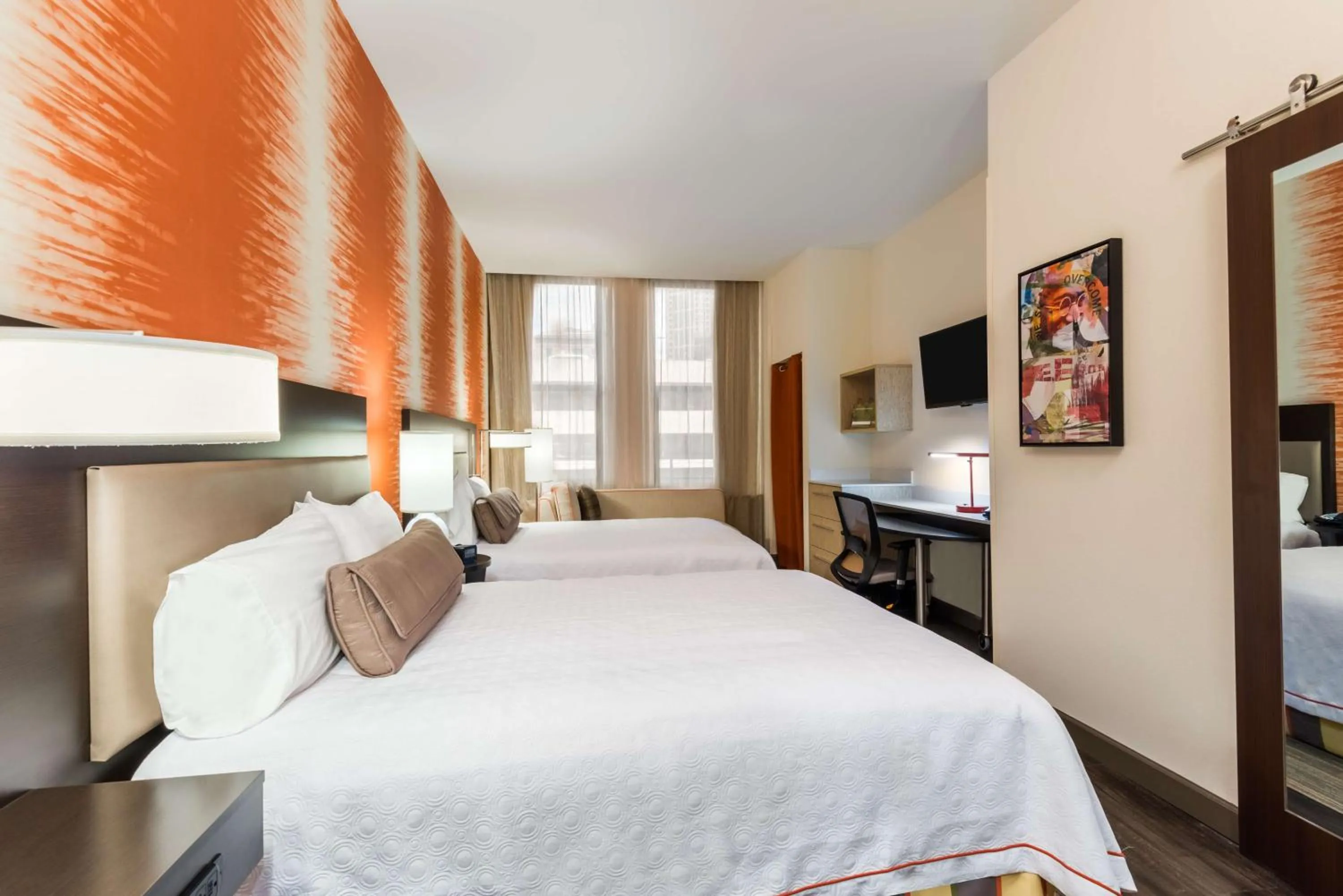 Studio Suite with Two Queen Beds - Hearing Access in Home2 Suites by Hilton Atlanta Downtown