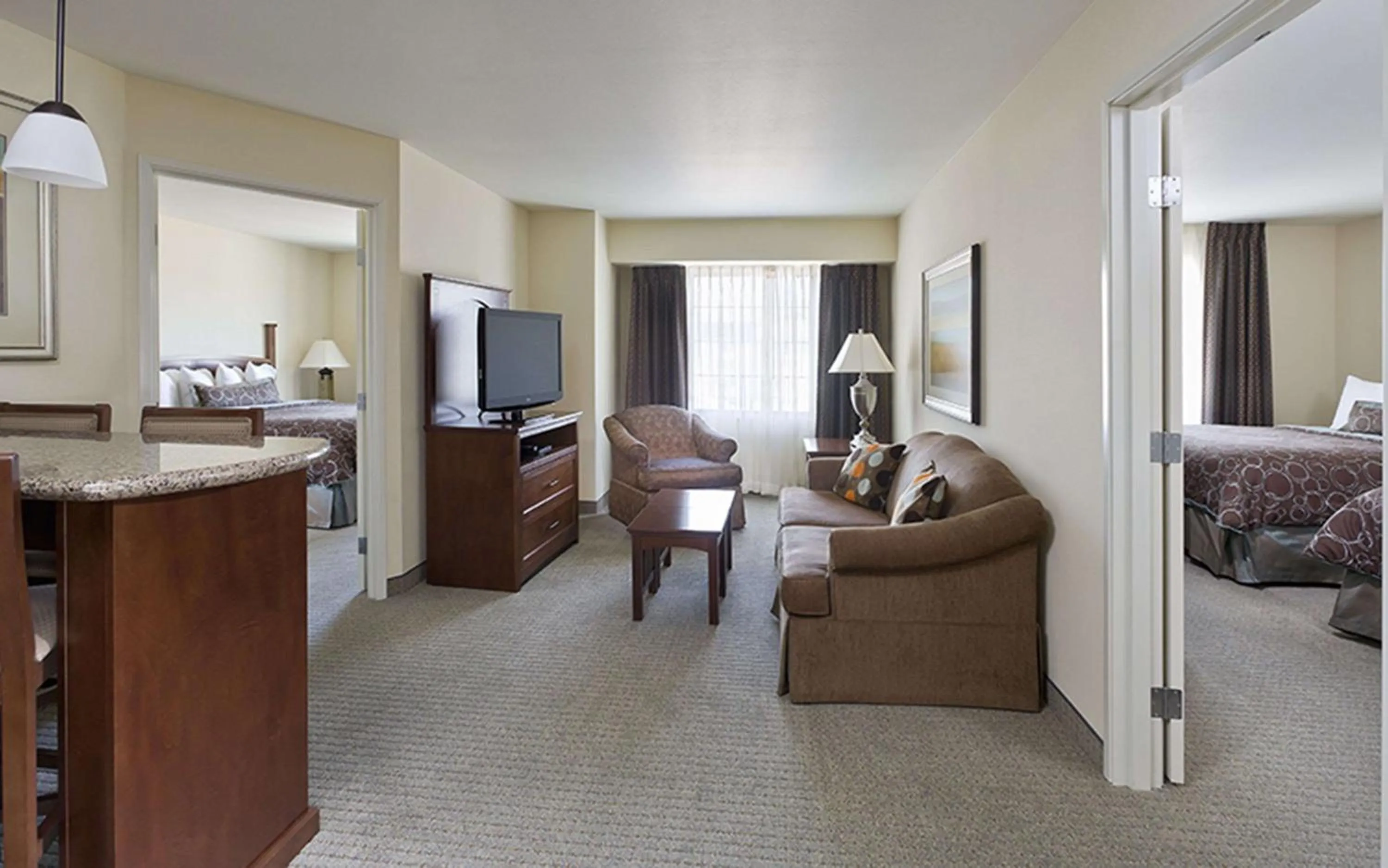Two-Bedroom Suite with King and Queen Beds in Sonesta ES Suites Dallas - Las Colinas