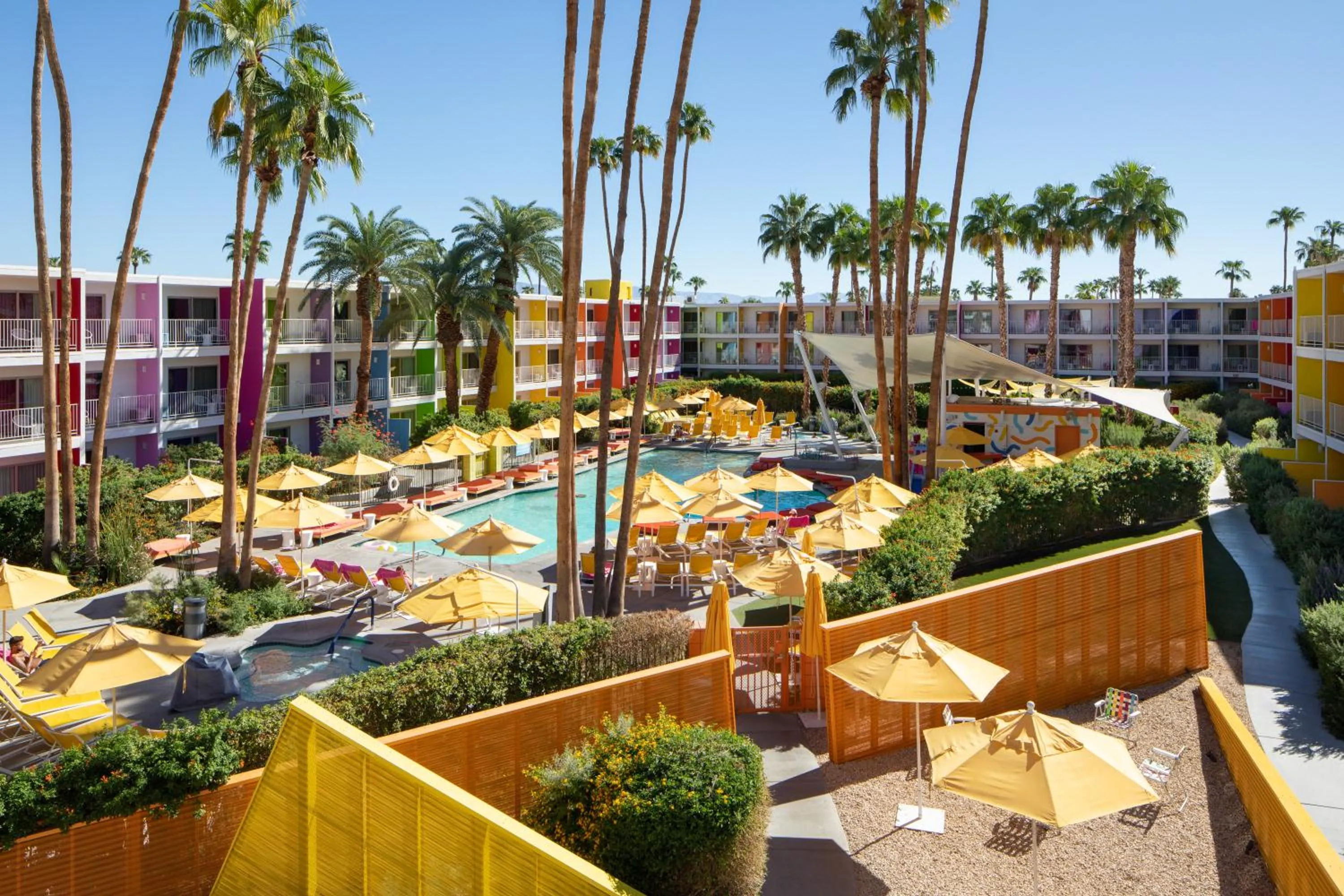 Queen Room with Two Queen Beds and Pool View in The Saguaro Palm Springs