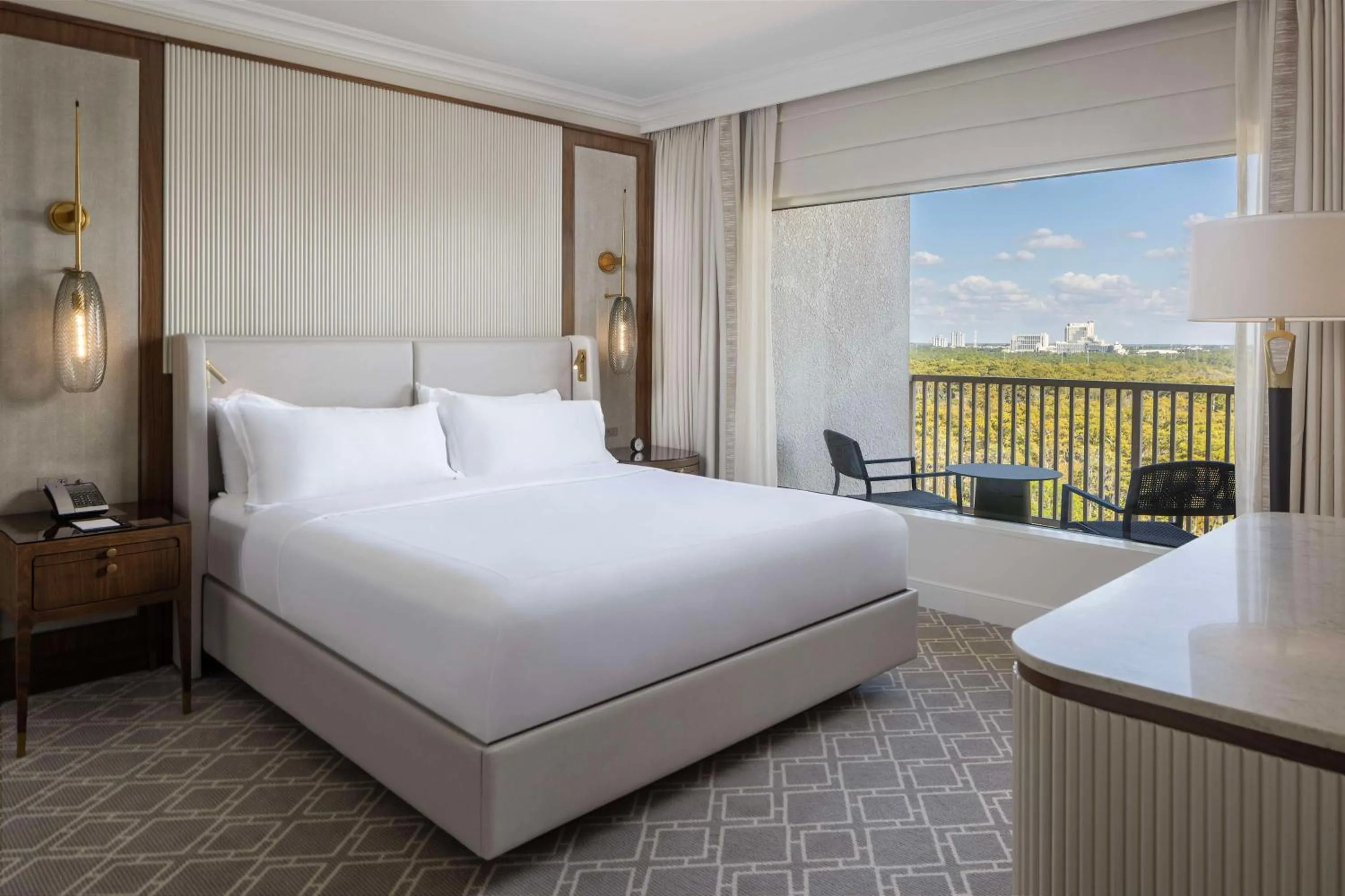 Deluxe King Suite with Bath Tub - Mobility and Hearing Accessible in Waldorf Astoria Orlando - An Official Walt Disney World Hotel