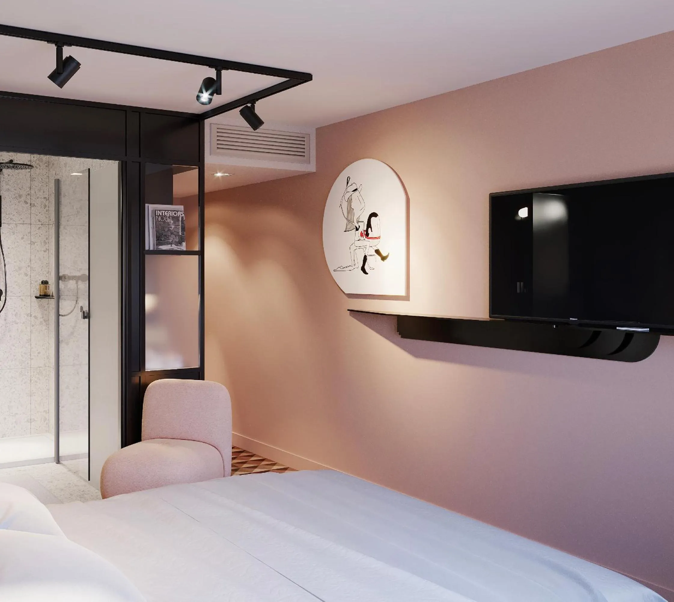 2 rooms next to each other (2 single beds and 1 double room) in TRIBE Paris Batignolles
