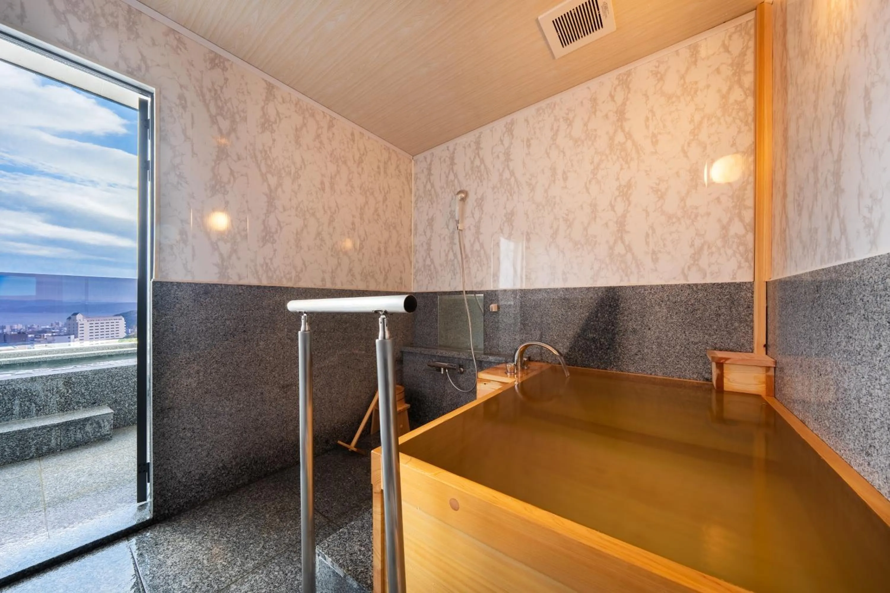 Japanese-Western Room with Private Open-Air Bath and 3 Beds, Non Smoking, Moon Wing 505/506 [Sora] in Kannawaen