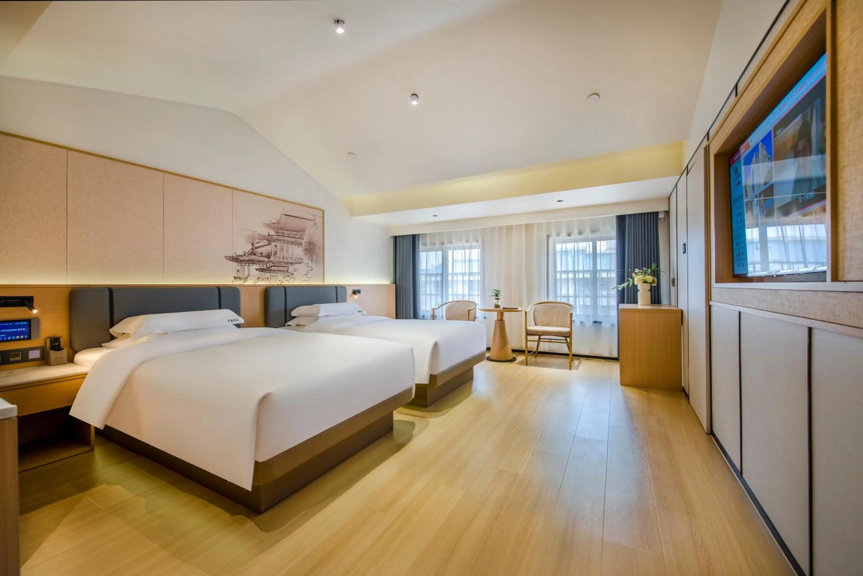 Business Twin Room in Yiwu Baide Theme Hotel