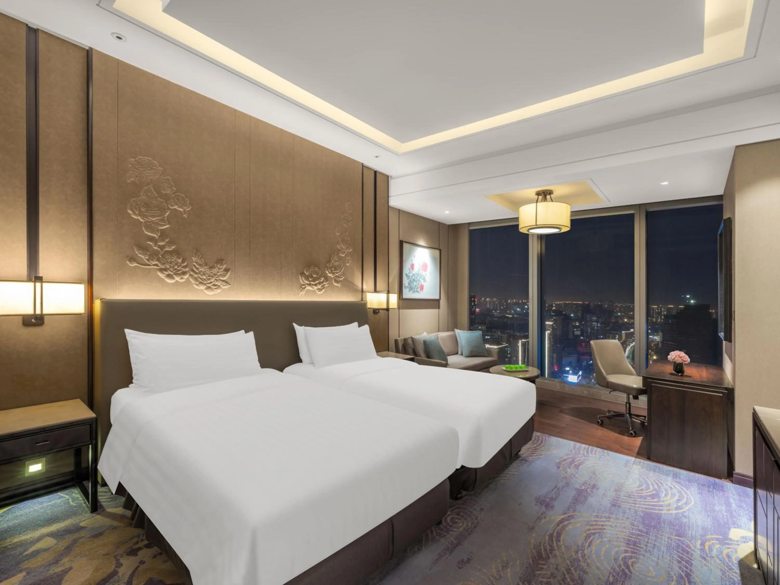Deluxe Twin Room in Shangri-La Yiwu - 3 Min To The Mall, Free Coffee At Lobby