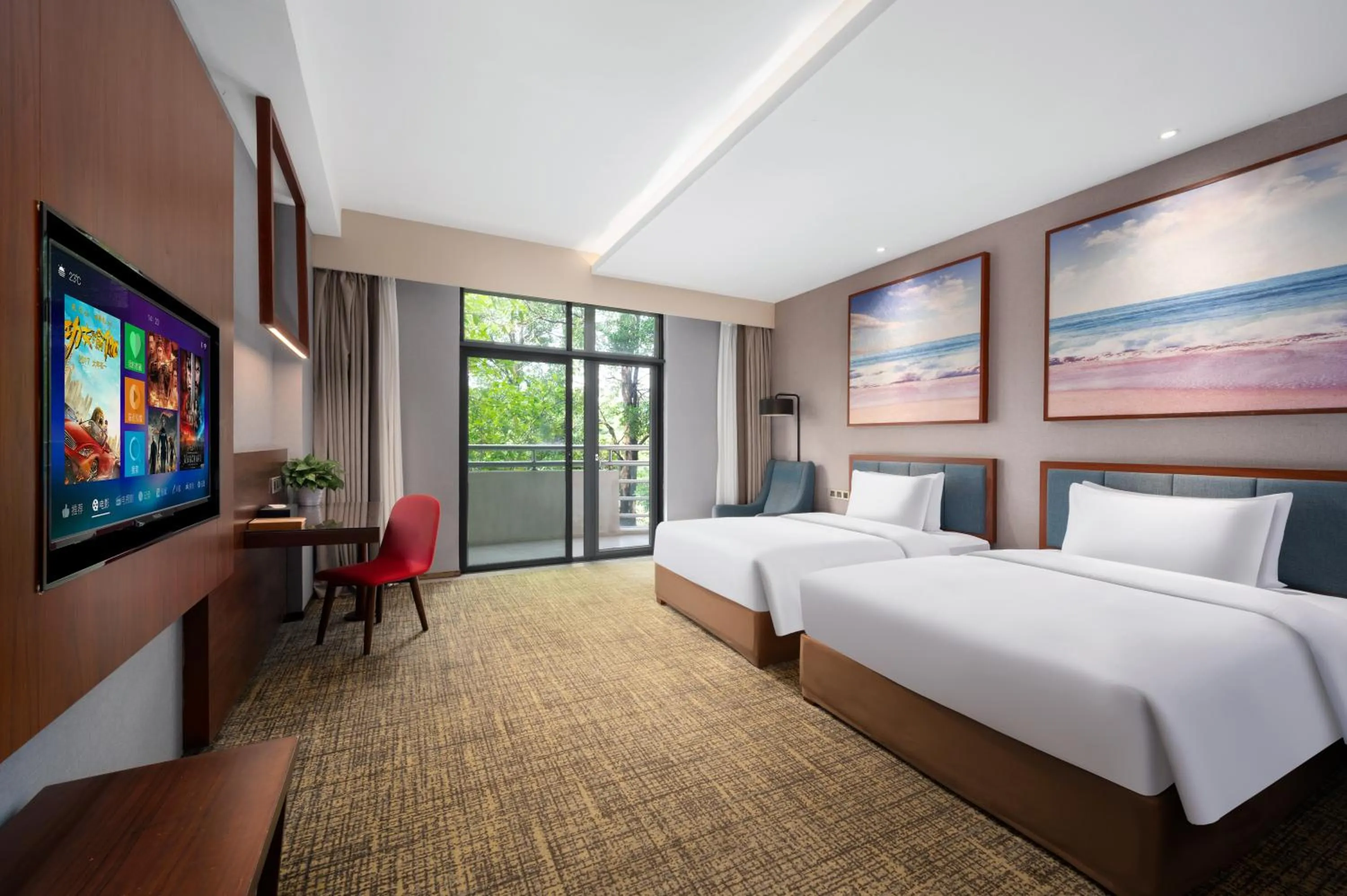 Deluxe Twin Room in Ausotel Smart Baiyun International Airport T2-Free 24-hour airport pick-up