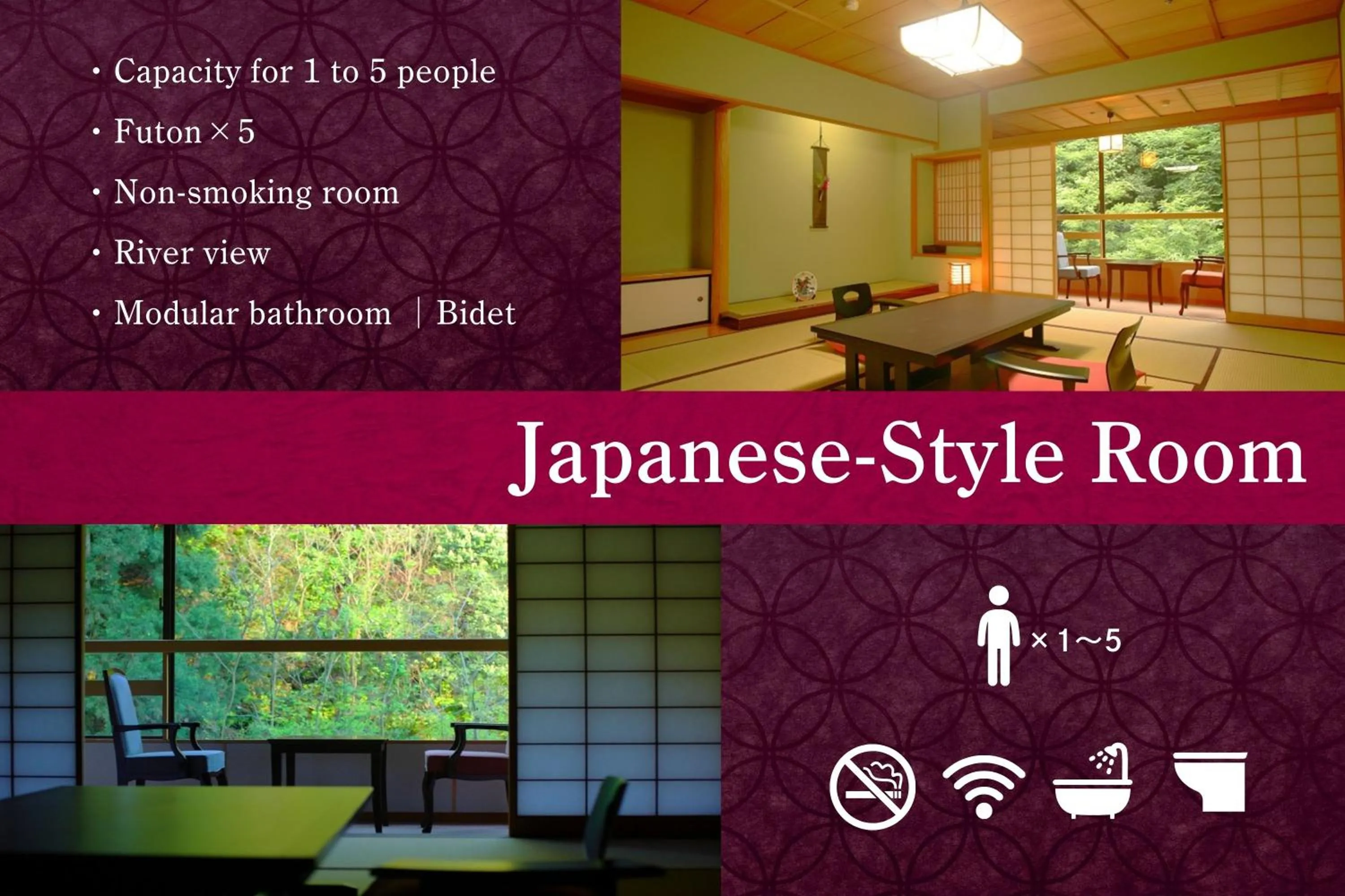 Japanese-Style Room - single occupancy in Yamanakaonsen Ohanami Kyubei
