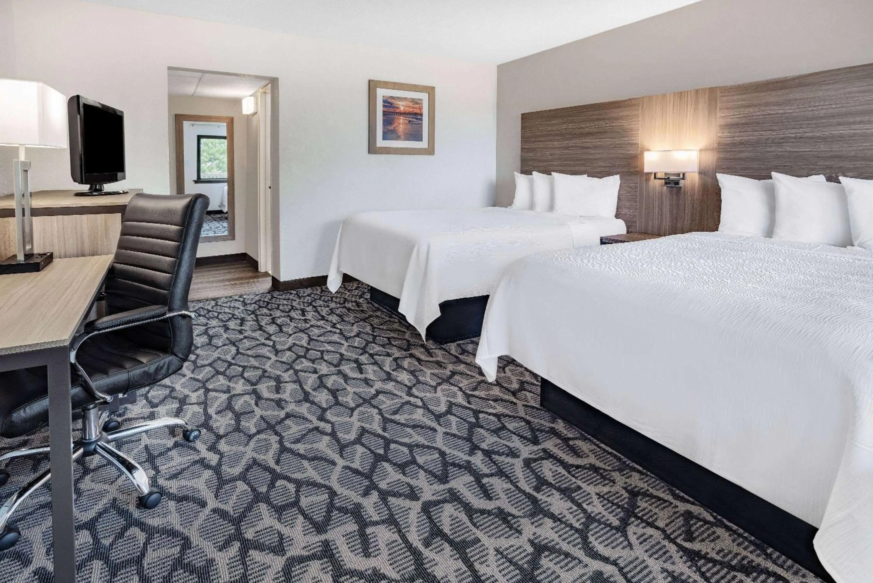 Double Room with Interior Hall and Two Double Beds - Mobility Accessible/Non-Smoking in Ramada by Wyndham West Atlantic City