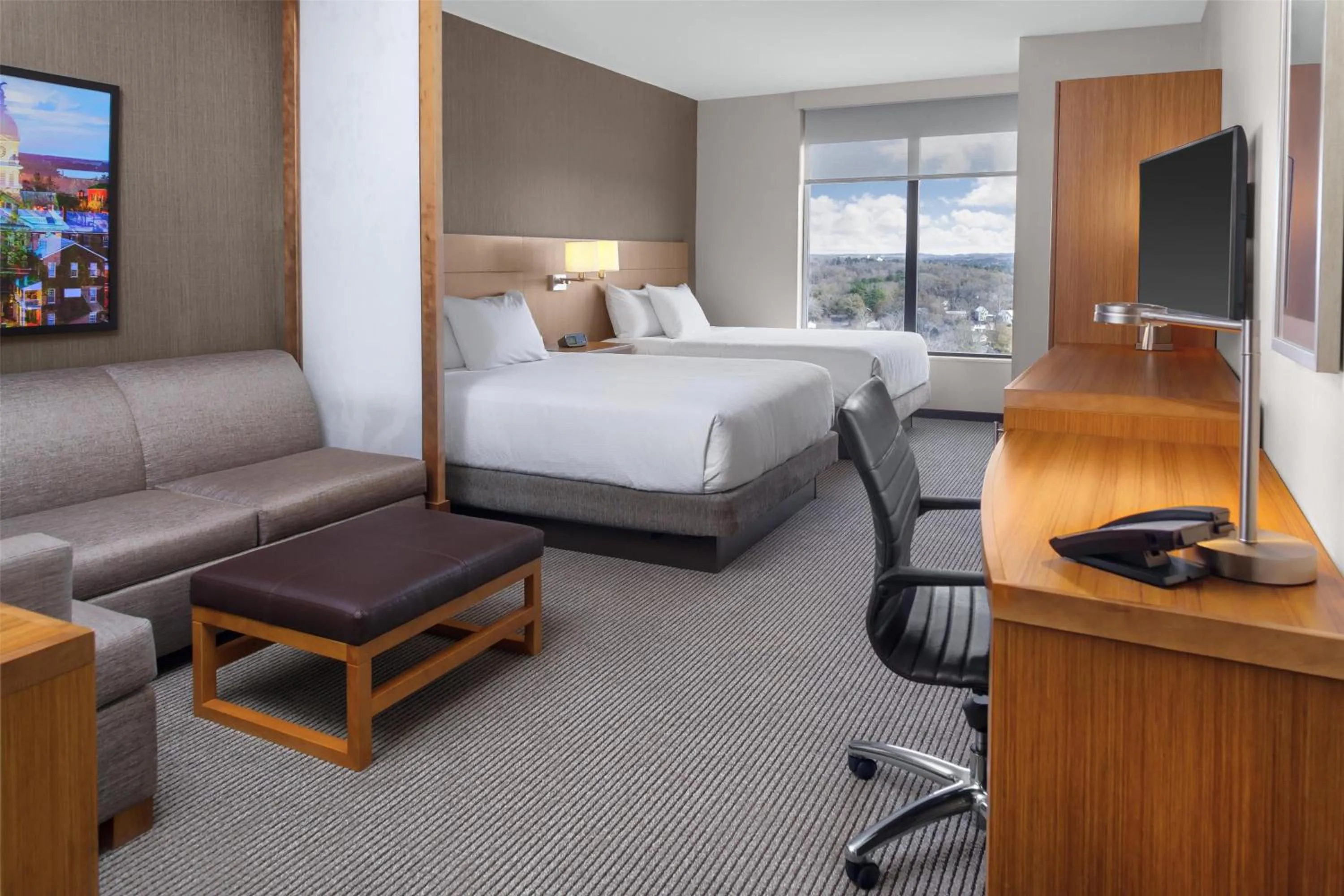 Queen Room with Two Queen Beds and Sofa Bed in Hyatt Place Athens Downtown
