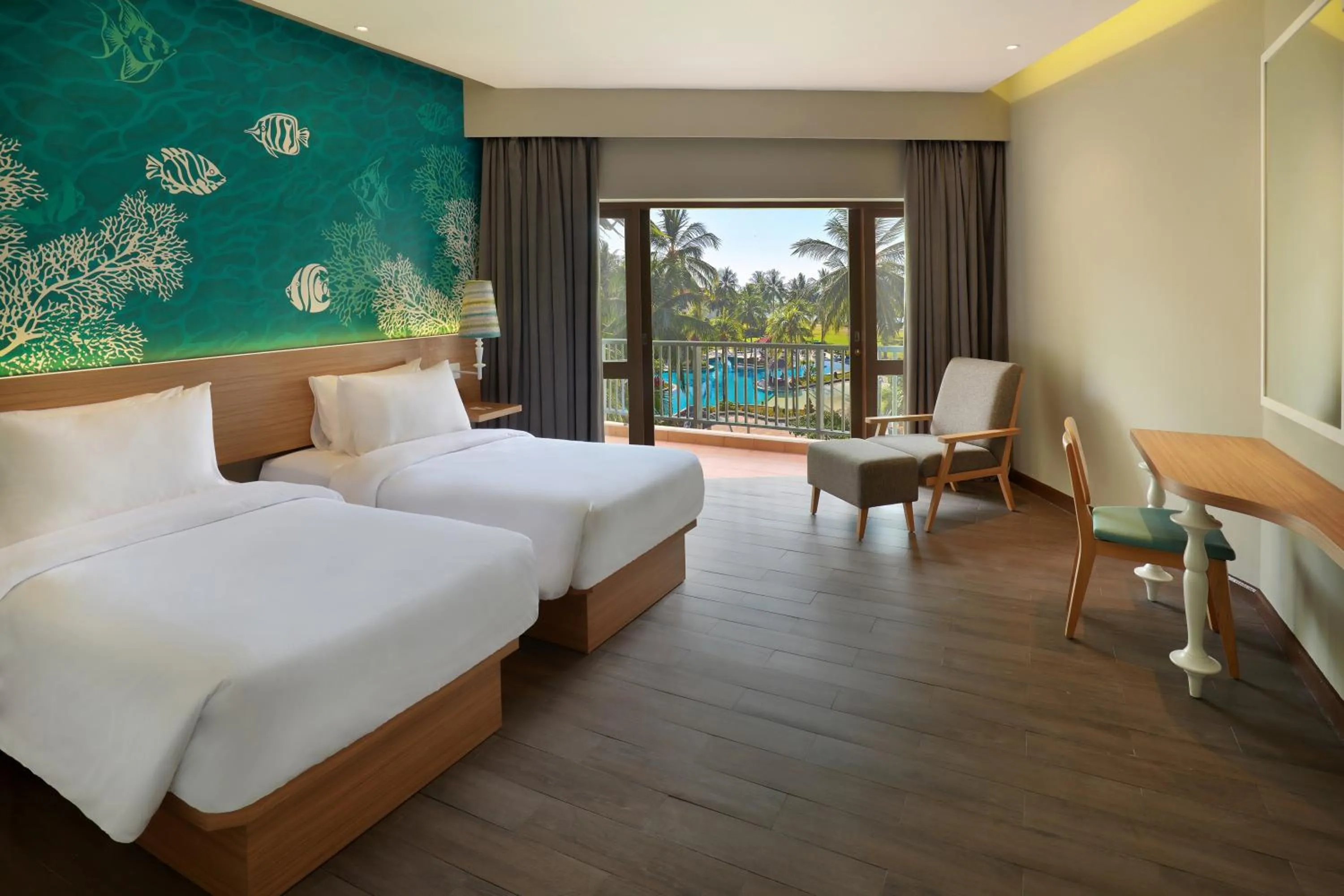 Deluxe Twin Room with Pool Terrace in Manado Tateli Resort and Convention