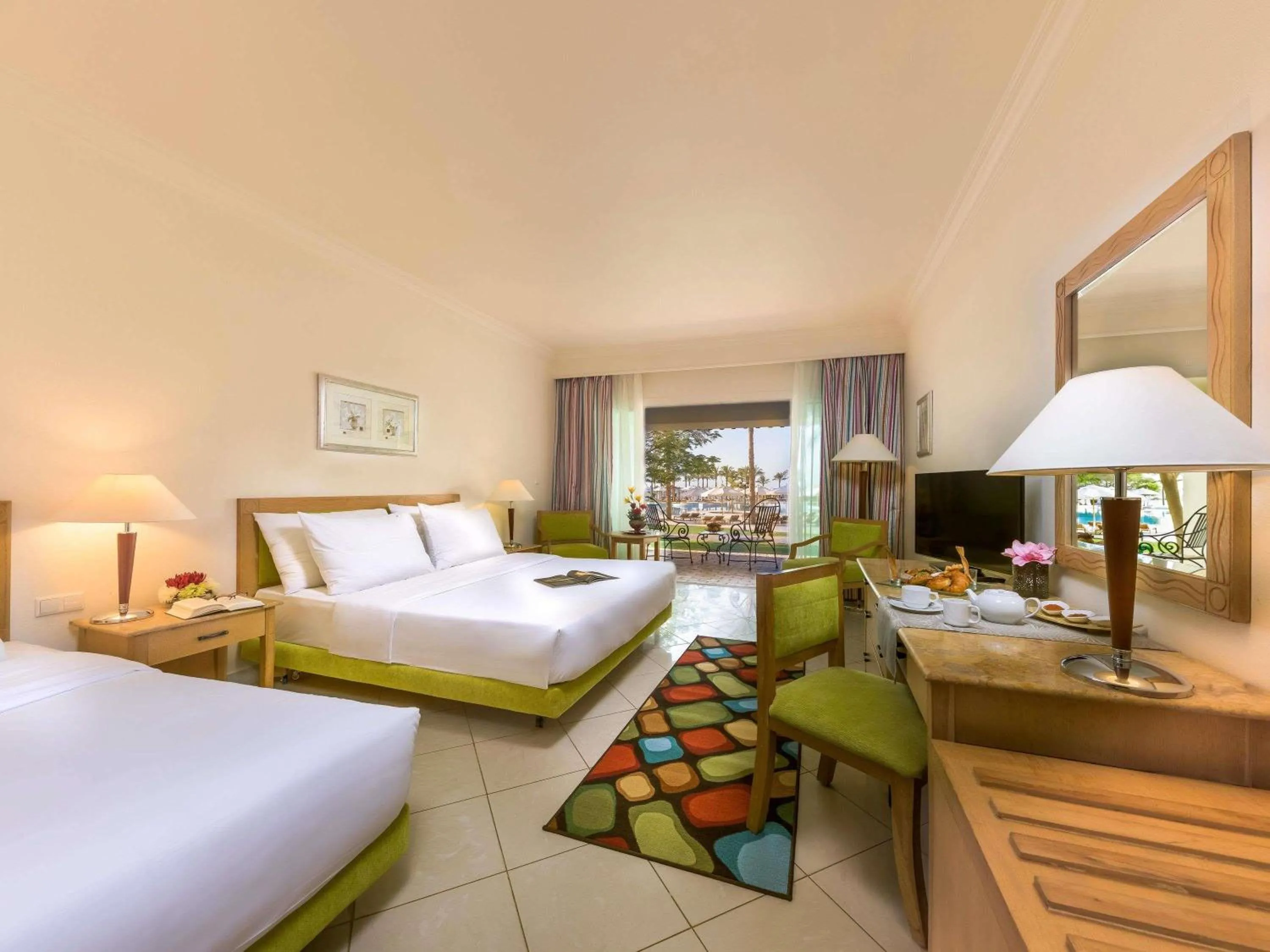 Classic Twin Room with Sea and Pool View in Movenpick Taba Resort & Spa