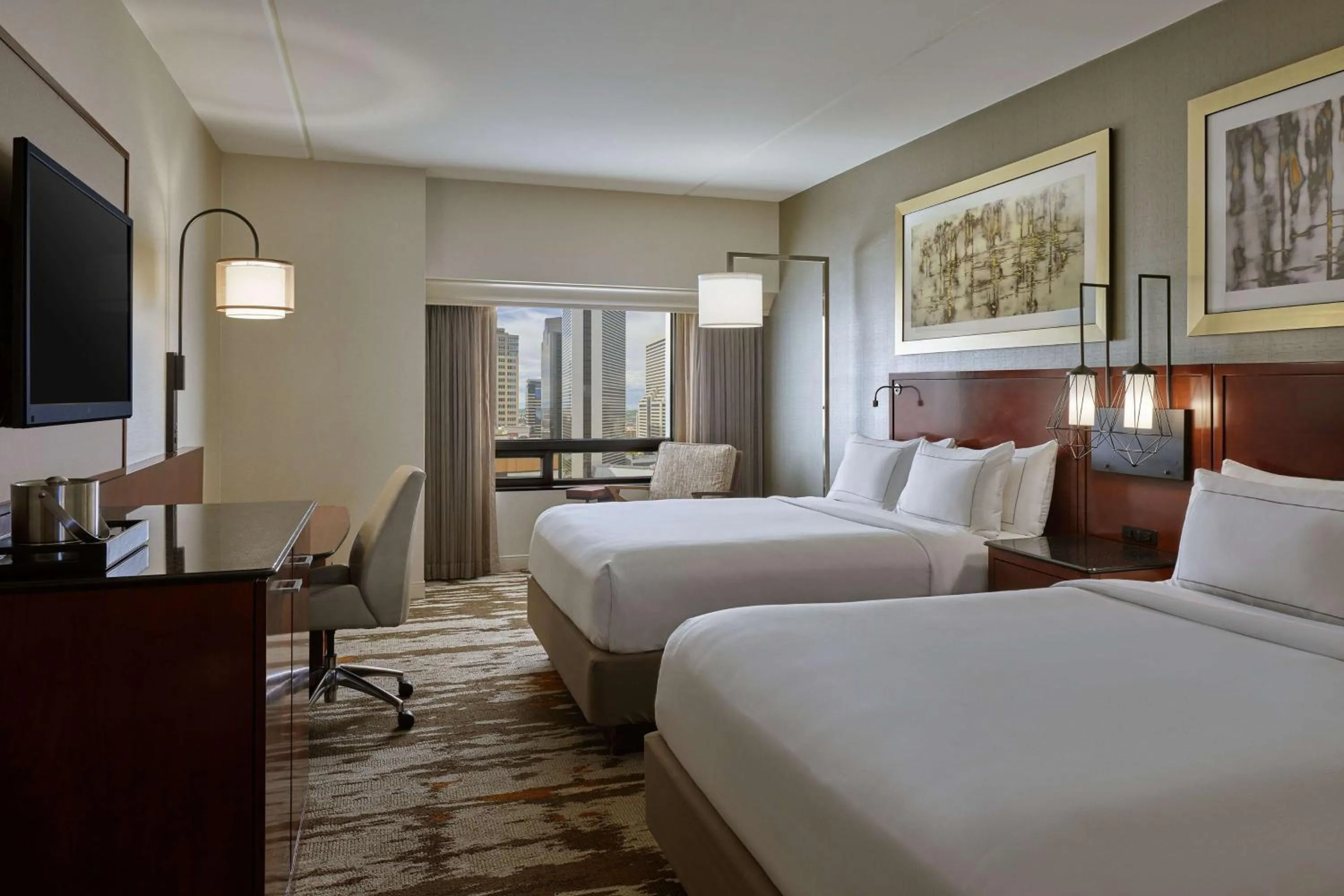 Queen Guestroom with Two Queen Beds and City View - High Floor in Hilton Denver City Center