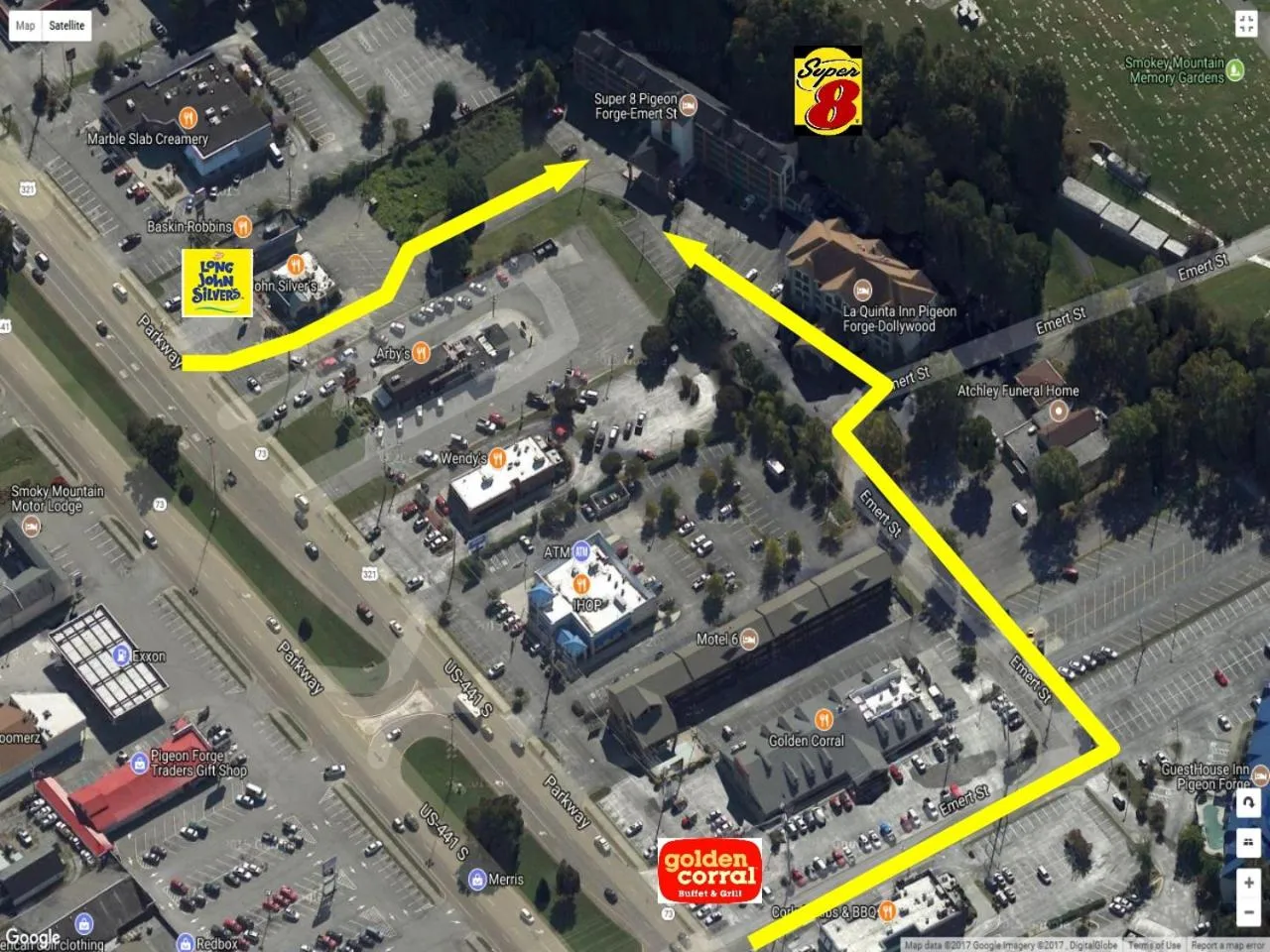 Standard Room with Two Queen Beds in Super 8 by Wyndham Pigeon Forge-Emert St