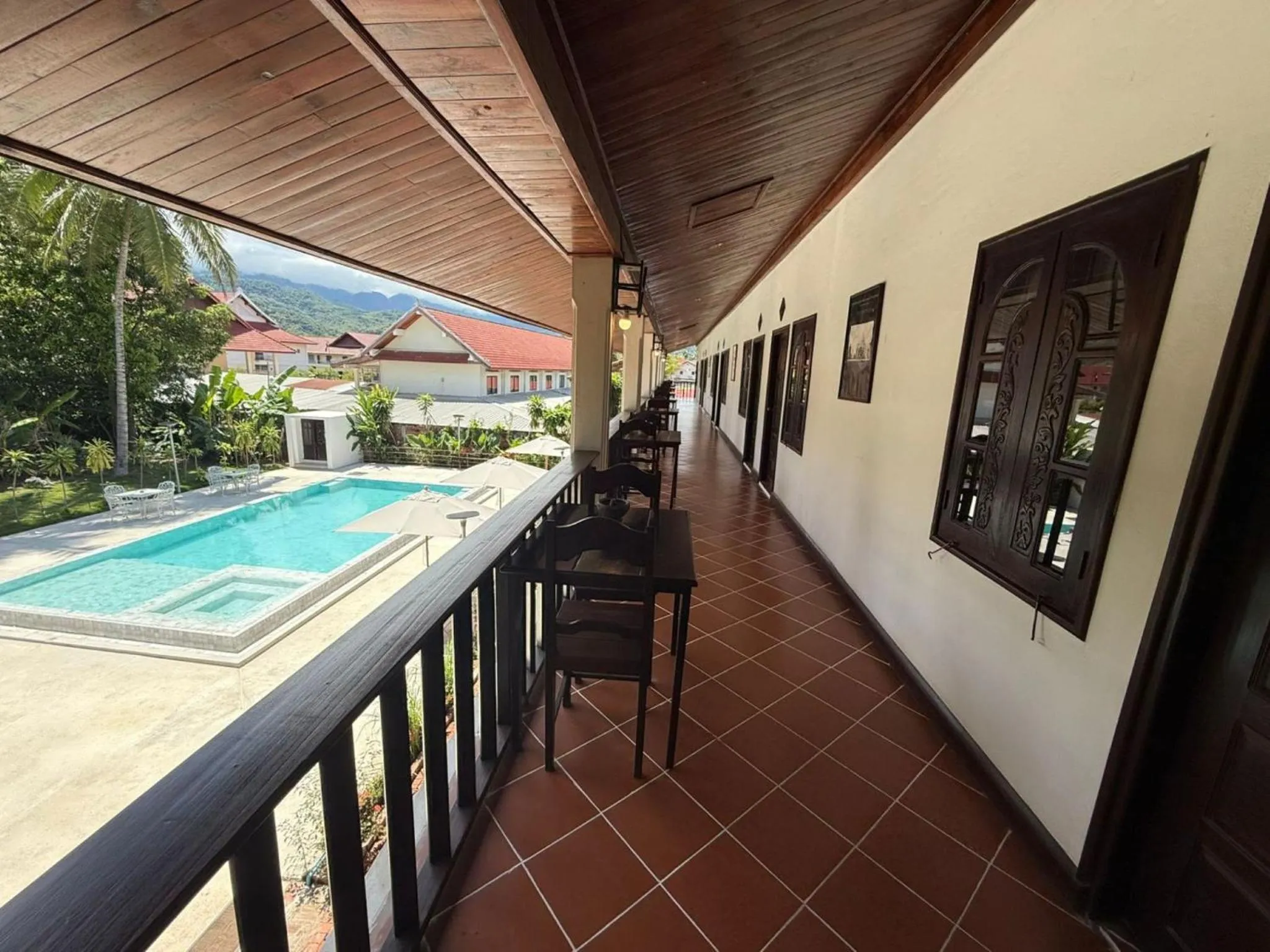 Family Room with Pool View in Vangsavath Hotel