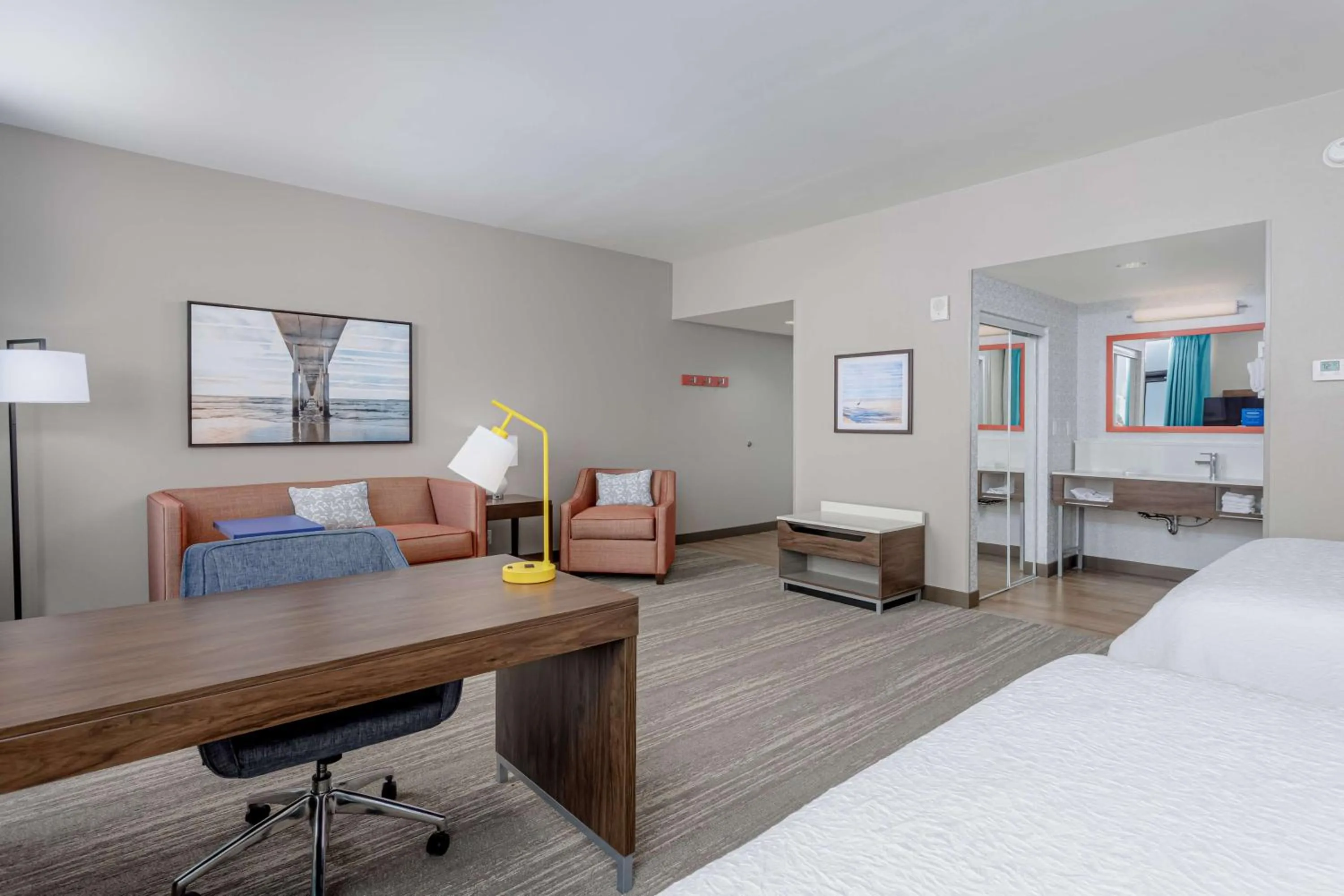 Queen Studio with Partial View in Hampton Inn & Suites - Orange Beach