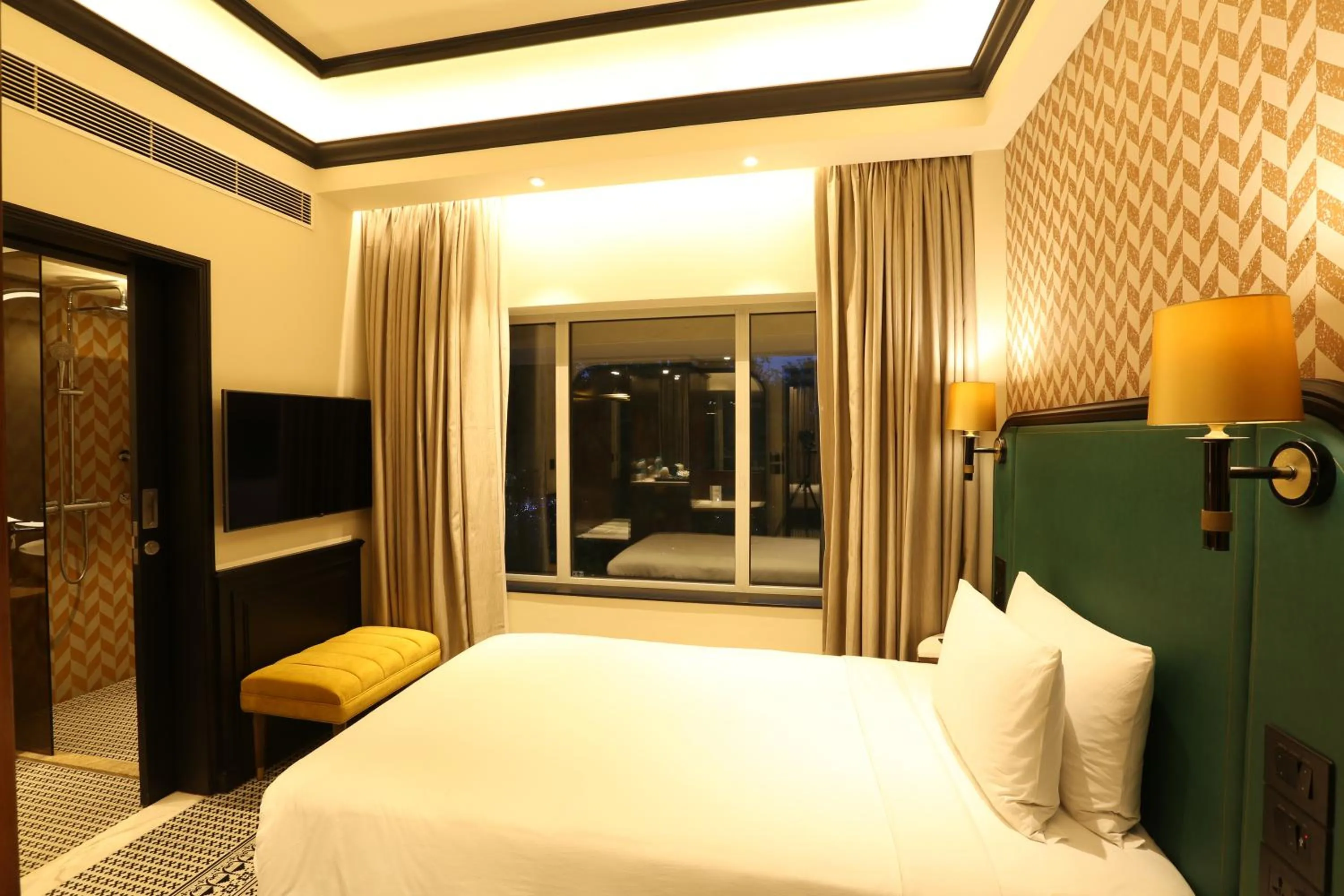 Superior Room, Queen Bed, 10% disc on food and soft beverage Happy hours (one plus one) from 17:30hrs to 19:30hrs (except 14th February) - single occupancy in The Connaught, New Delhi- IHCL SeleQtions