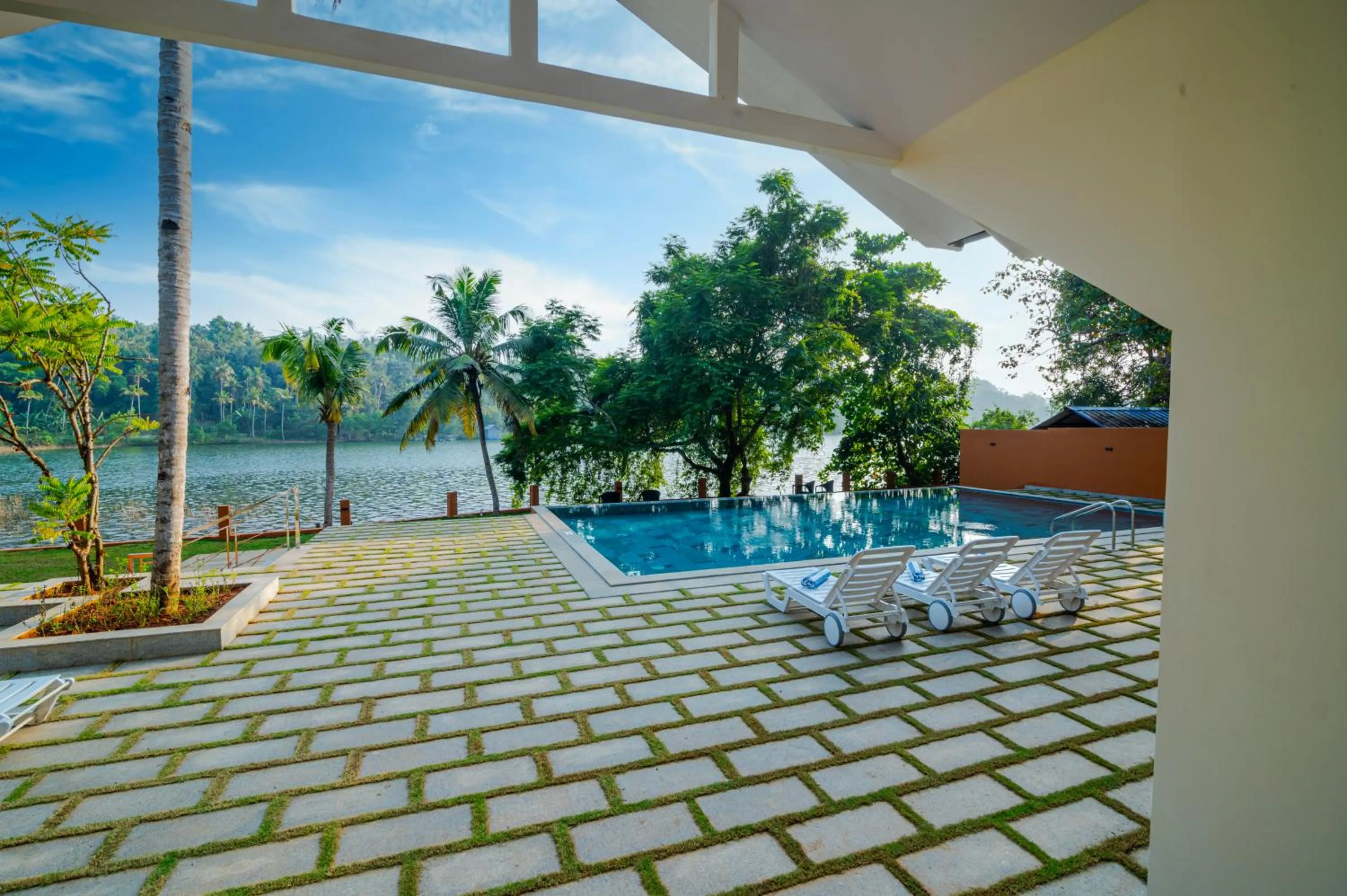 Lakeview Family Cottage with Private Pool in Fragrant Nature Backwater Resort & Ayurveda Spa Kollam