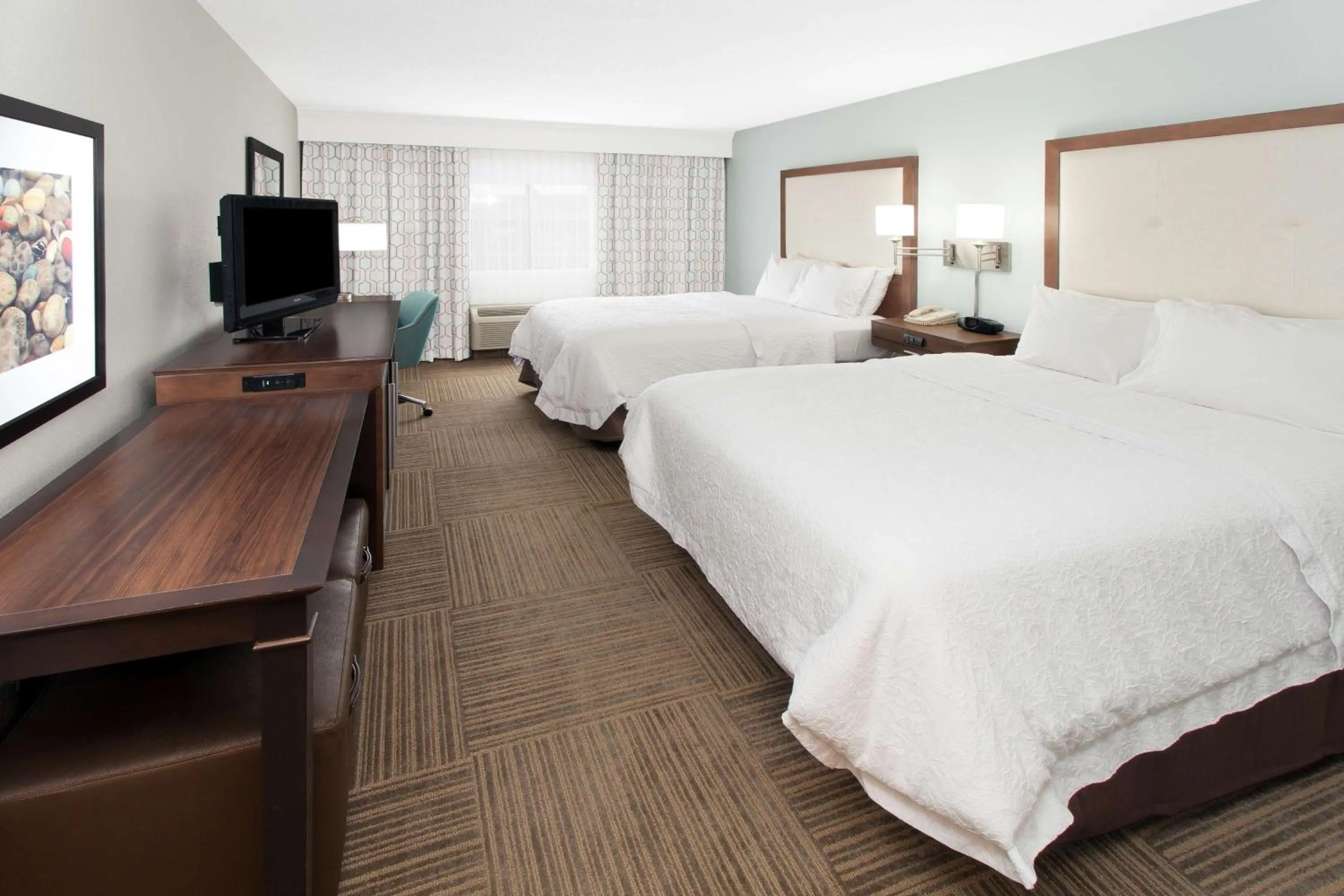 Deluxe Queen Room with Two Queen Beds and Sofa Bed in Hampton Inn Birch Run