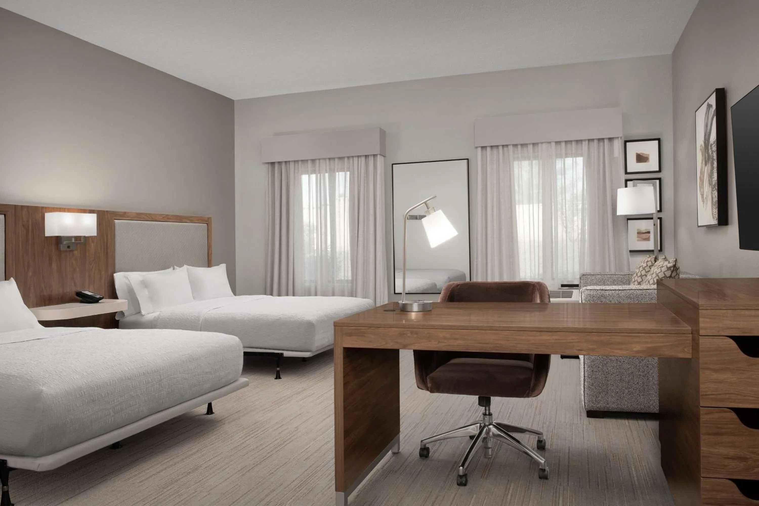 Queen Studio with Two Queen Beds and Bath Tub - Mobility/Hearing Access in Hampton Inn & Suites Paso Robles