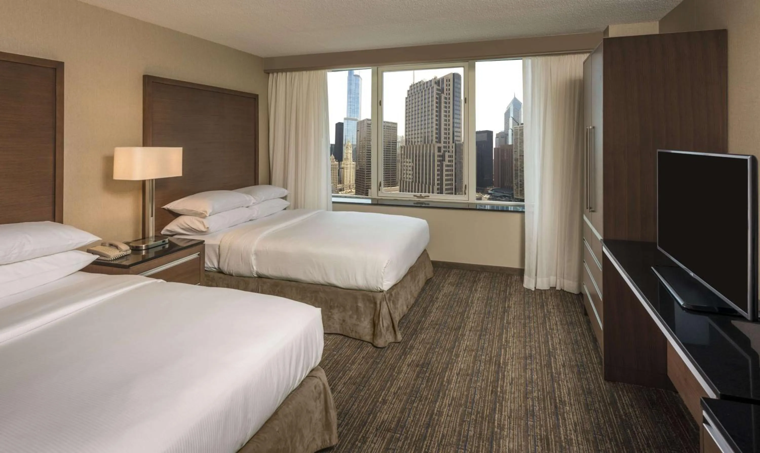 Premium Double Suite with Two Double Beds - City View in Embassy Suites by Hilton Chicago Downtown Magnificent Mile