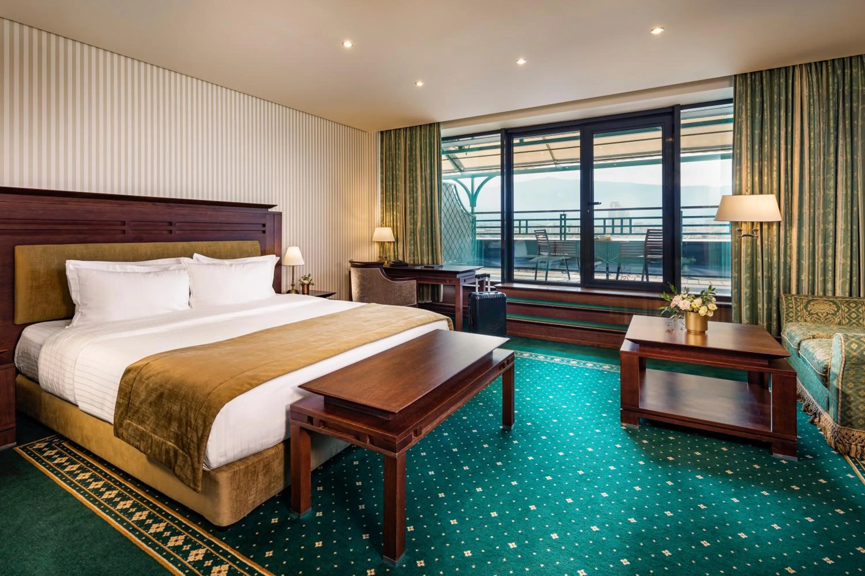 Panorama Room on the Top Floor with a Terrace in Grand Hotel Sofia