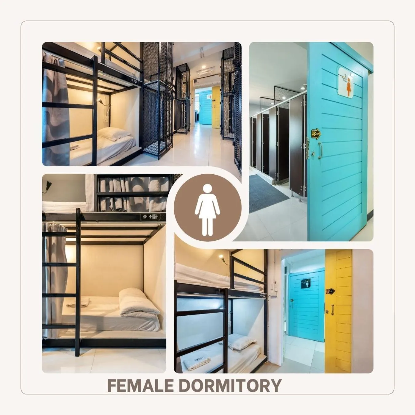 Bunk Bed in Female Dormitory Room   in Sloth Hostel Don Mueang