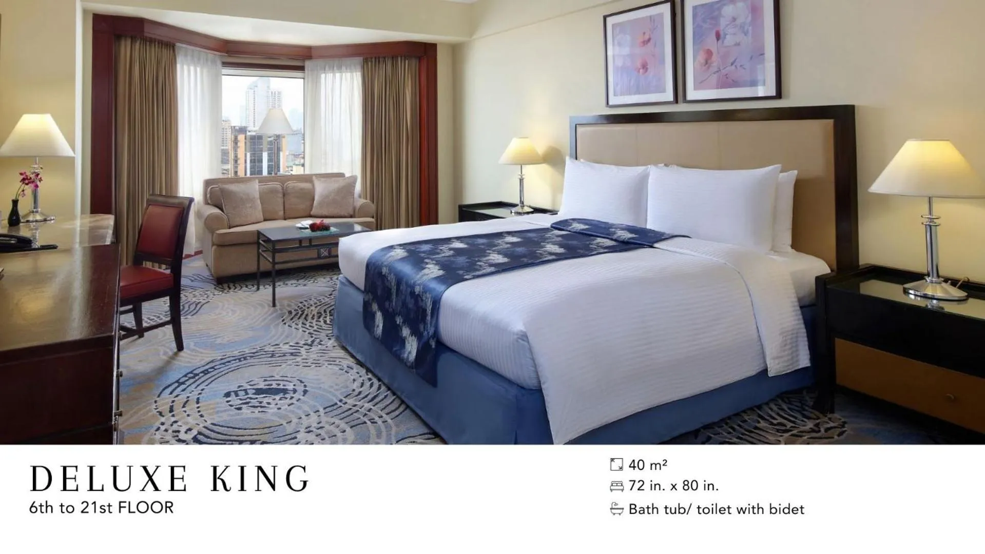 Deluxe King Room Non-Smoking in Diamond Hotel Philippines