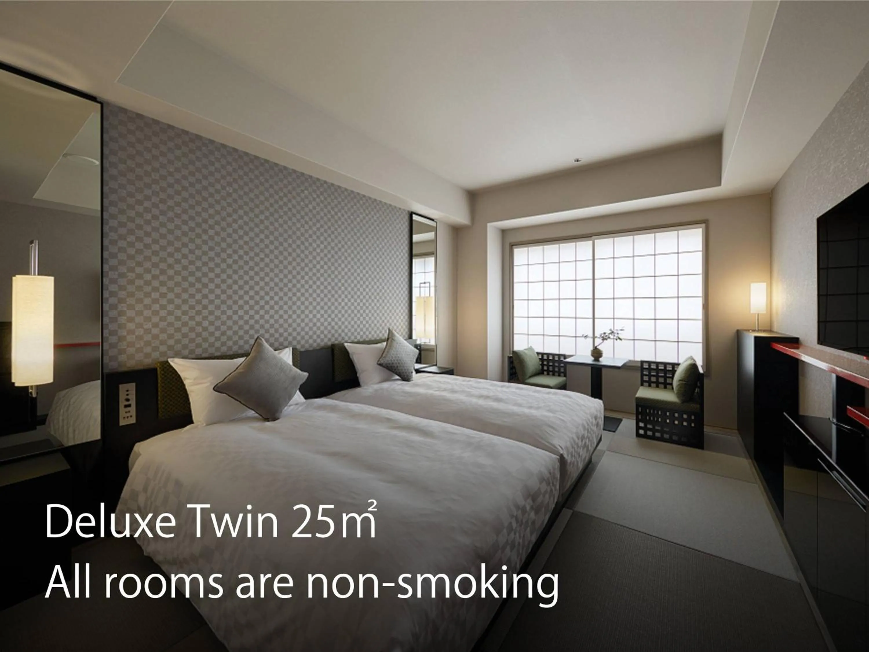 Deluxe Hollywood Twin Room   in Hotel Resol Trinity Kyoto