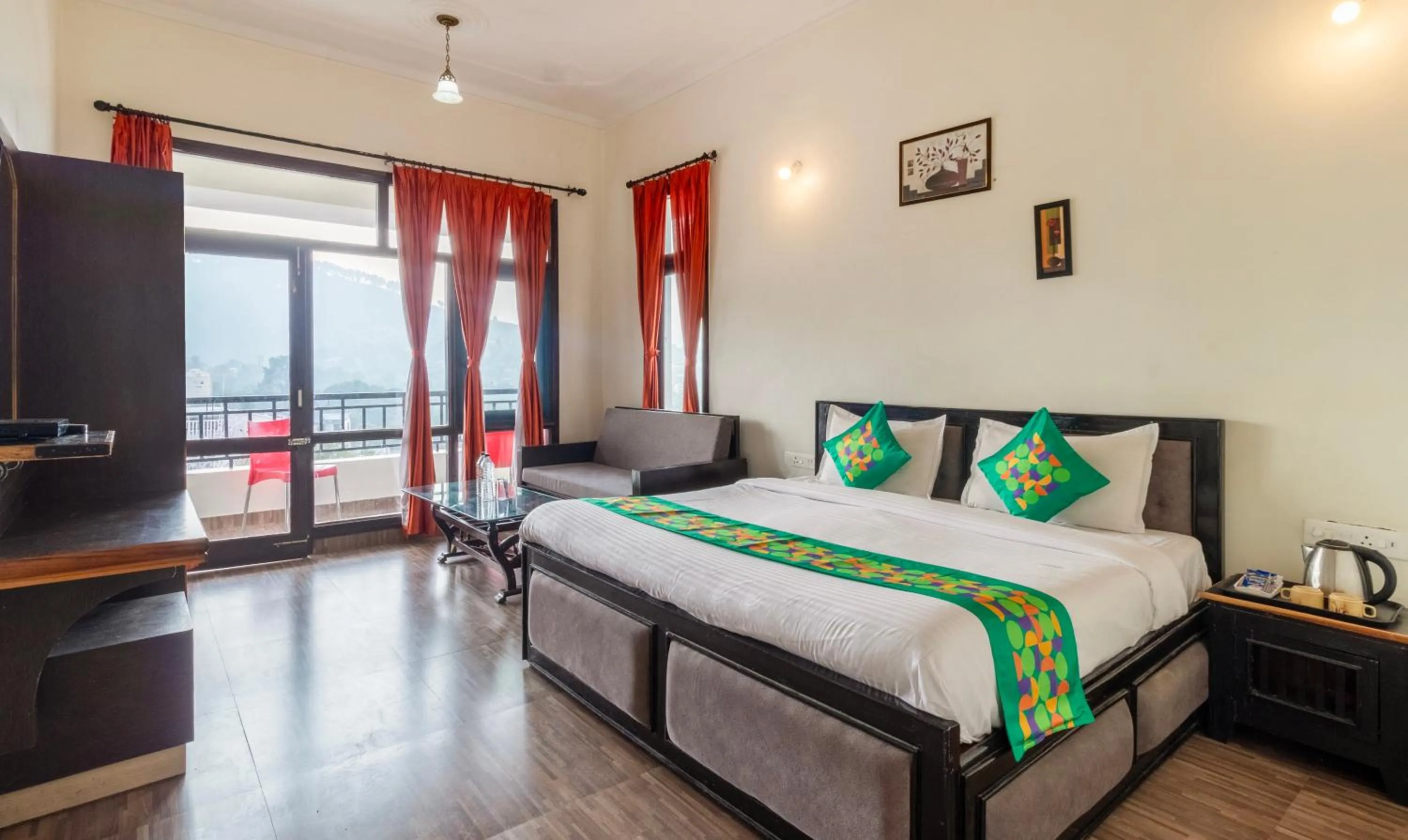Standard Room with Balcony and Valley View - single occupancy in Treebo Spring Birds - Kainchi Dham