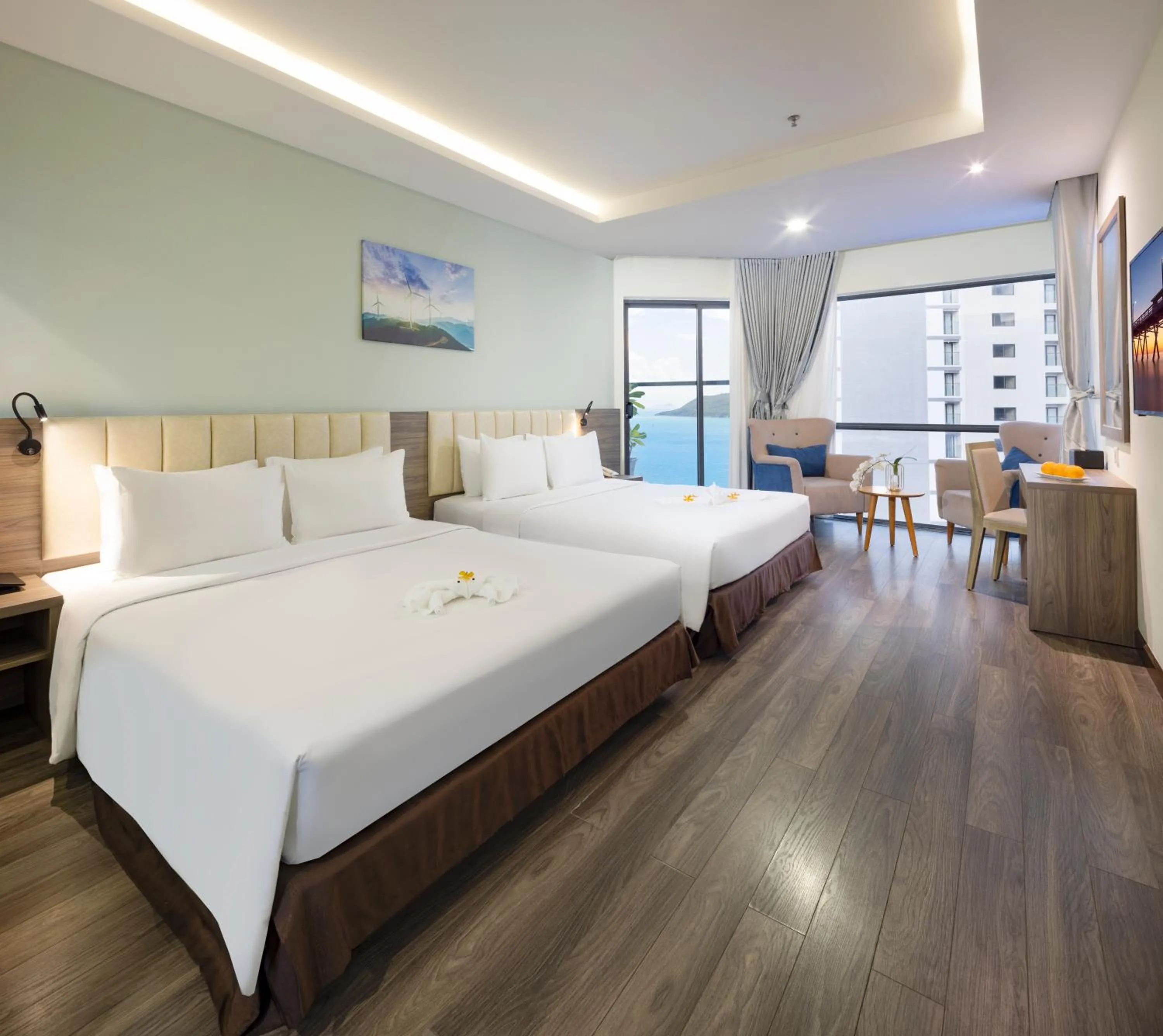 Family Room with Side Sea View in Xavia Hotel