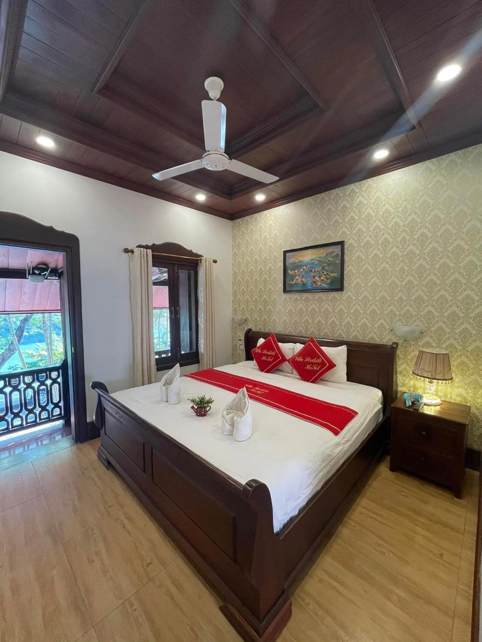 Deluxe Double or Twin Room with Balcony River View in Luang Prabang Villa Sirikili River View