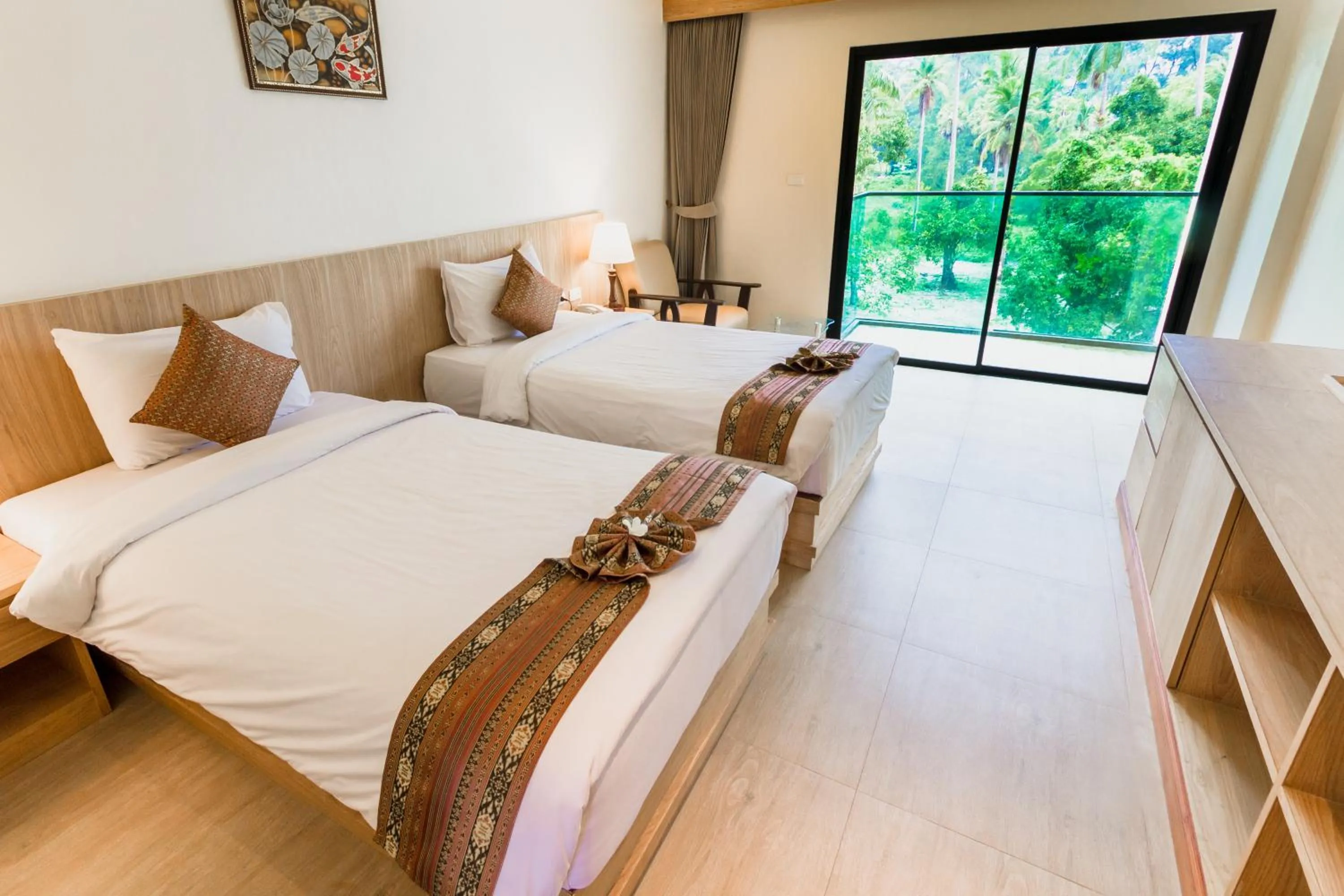 Twin Room with Pool View in Airport Beach Hotel Phuket