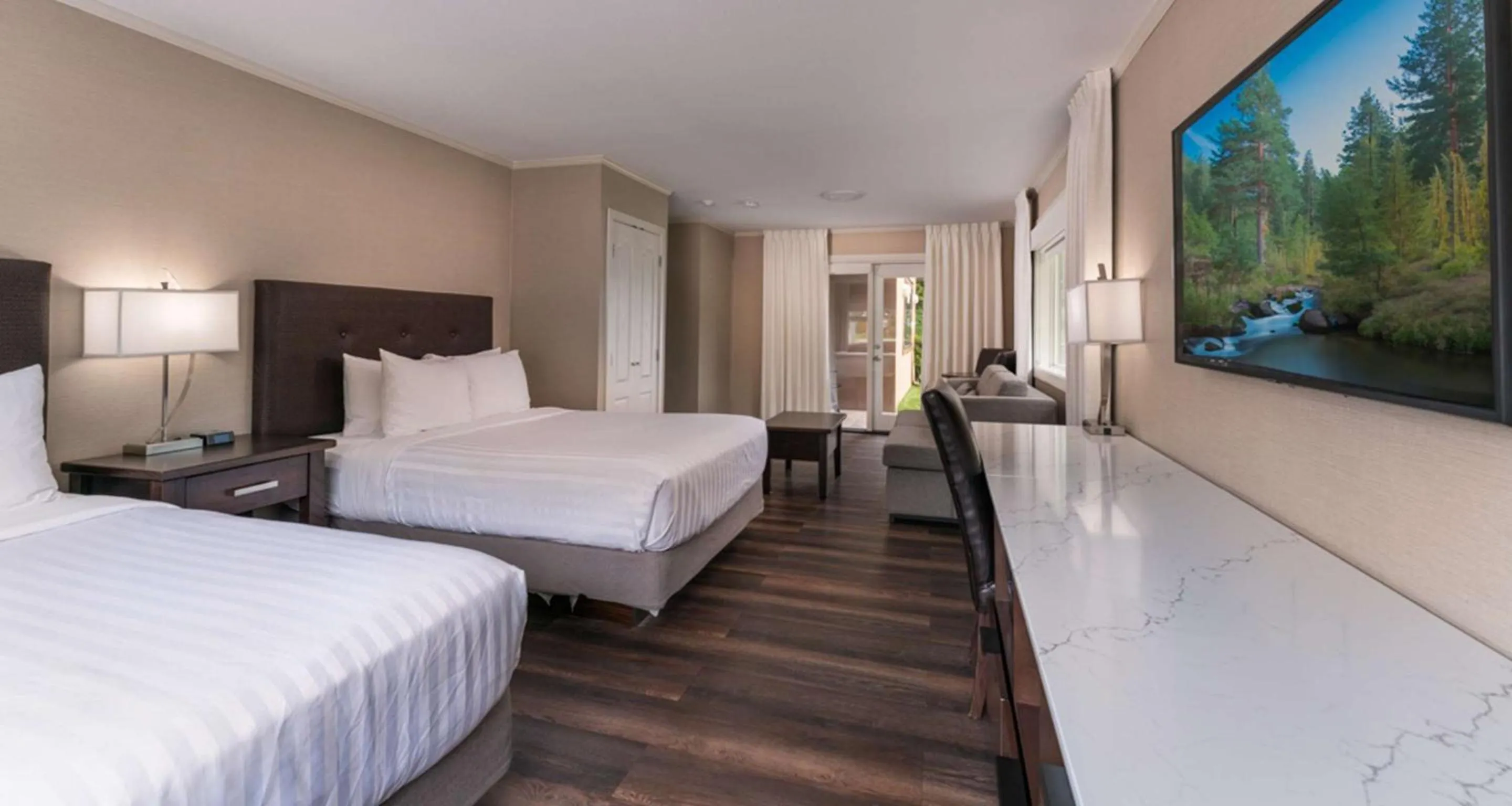 Family Room with Two Queen Beds and Lake View - Patio/Non-Smoking in Prestige Lakeside Resort, WorldHotels Elite