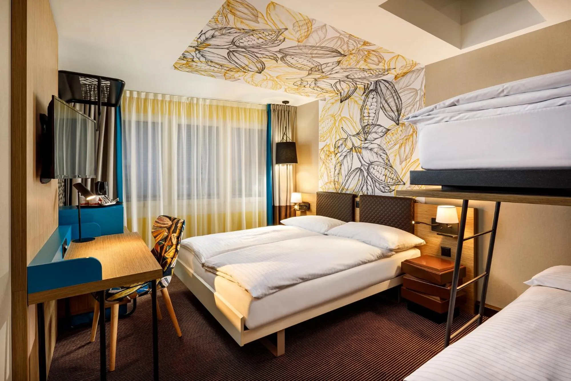 Business Quad Room in Swiss Chocolate by Fassbind Lausanne