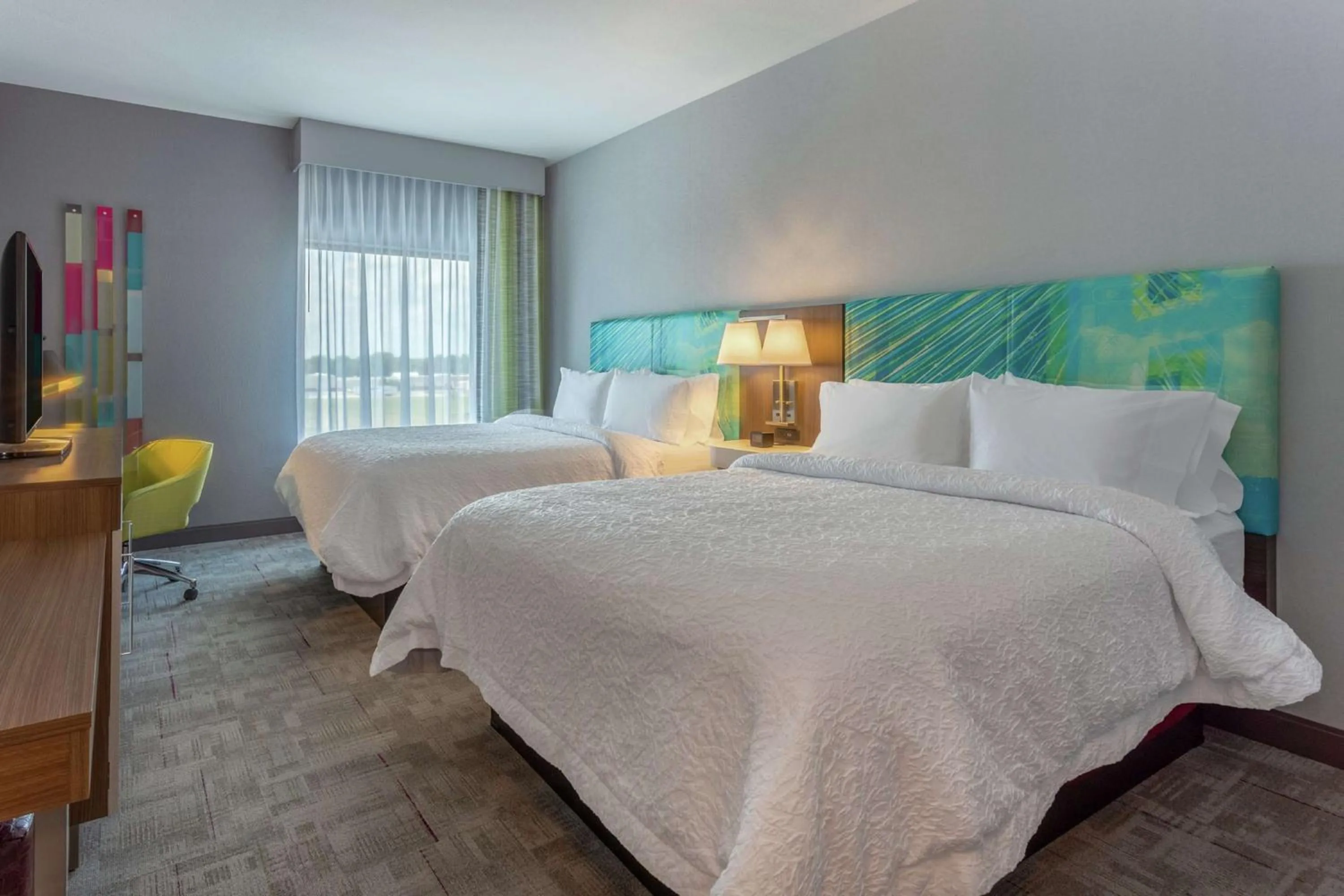 Queen Room with Two Queen Beds - Hearing Access/Non-Smoking in Hampton Inn & Suites Burlington